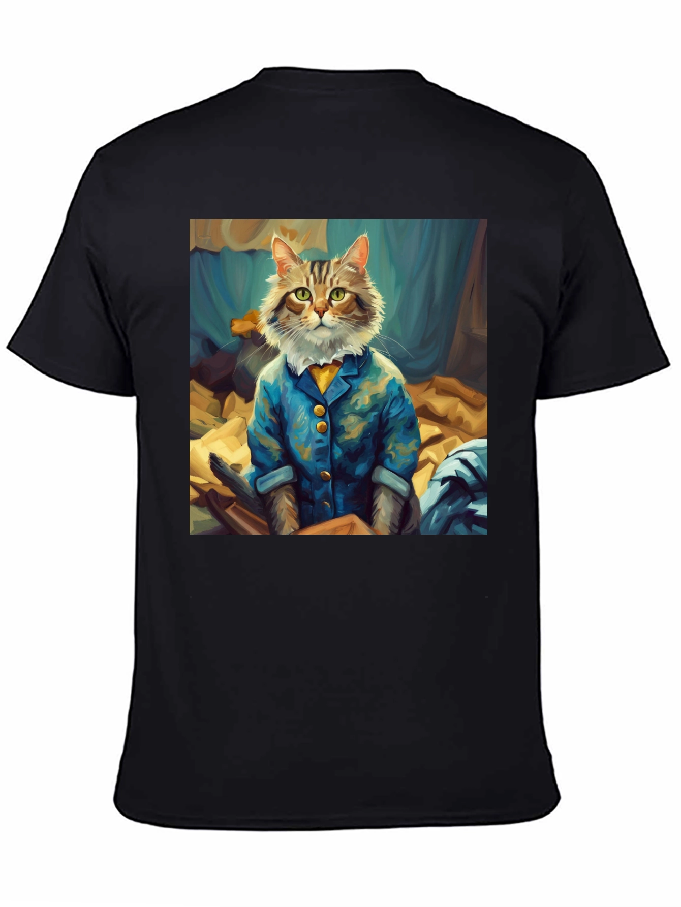 Black Cat Gentleman Graphic Tee - Black view 4