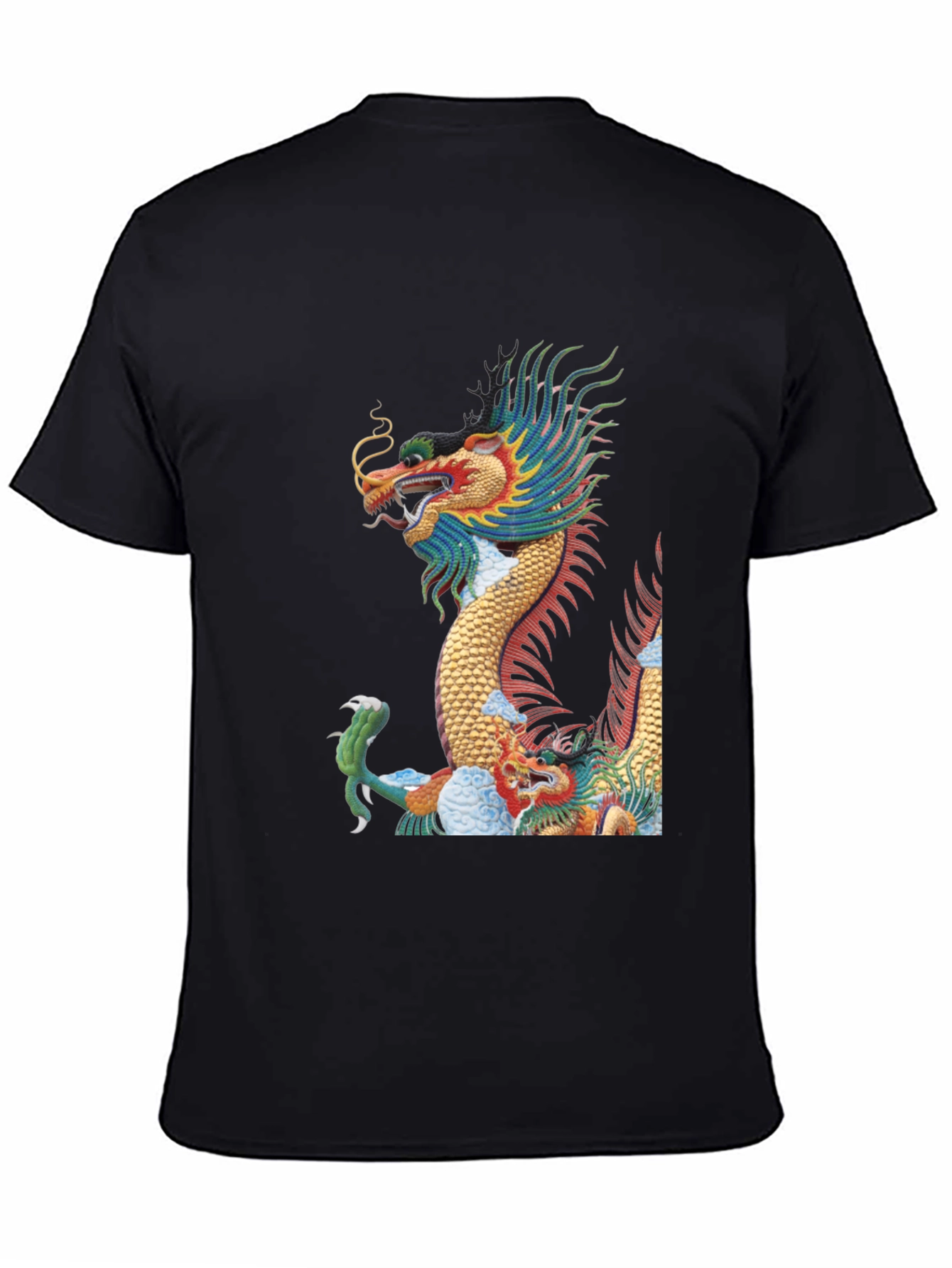 Black Dragon Graphic Tee - Unique Asian Design view 4