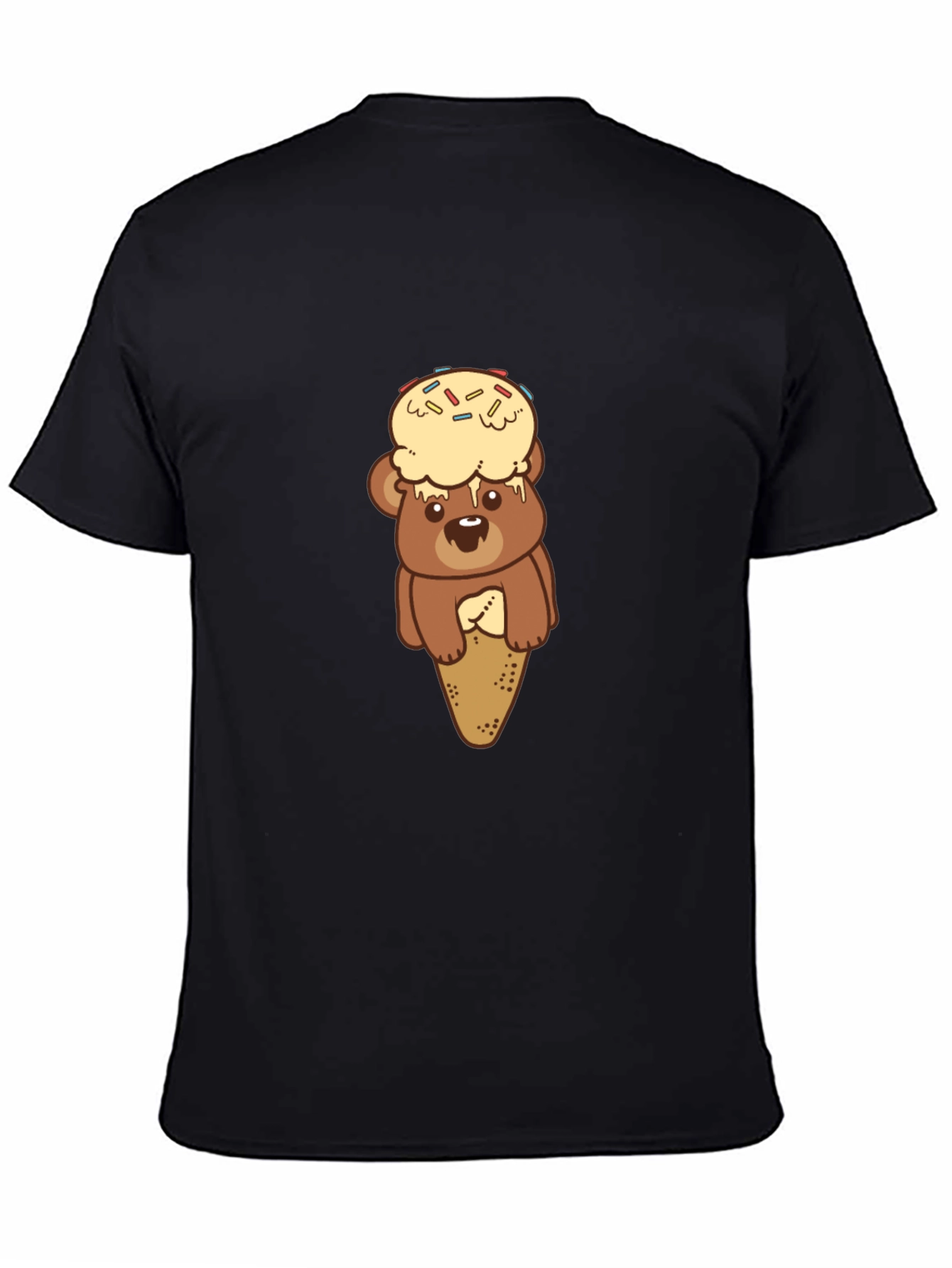 Black Bear Ice Cream T-Shirt - Novelty Tee view 4