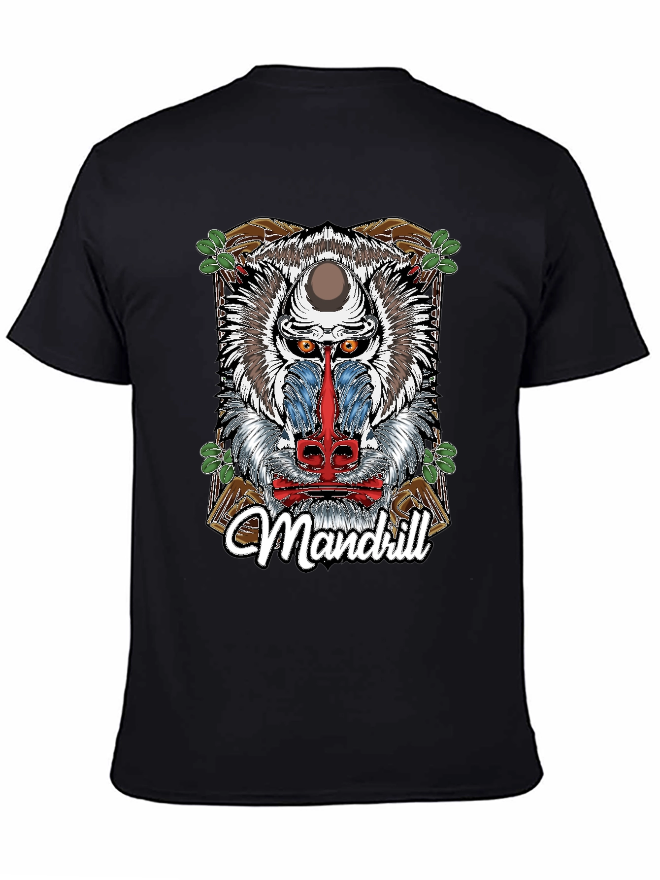 Black Mandrill Graphic Print Black T-Shirt view 4