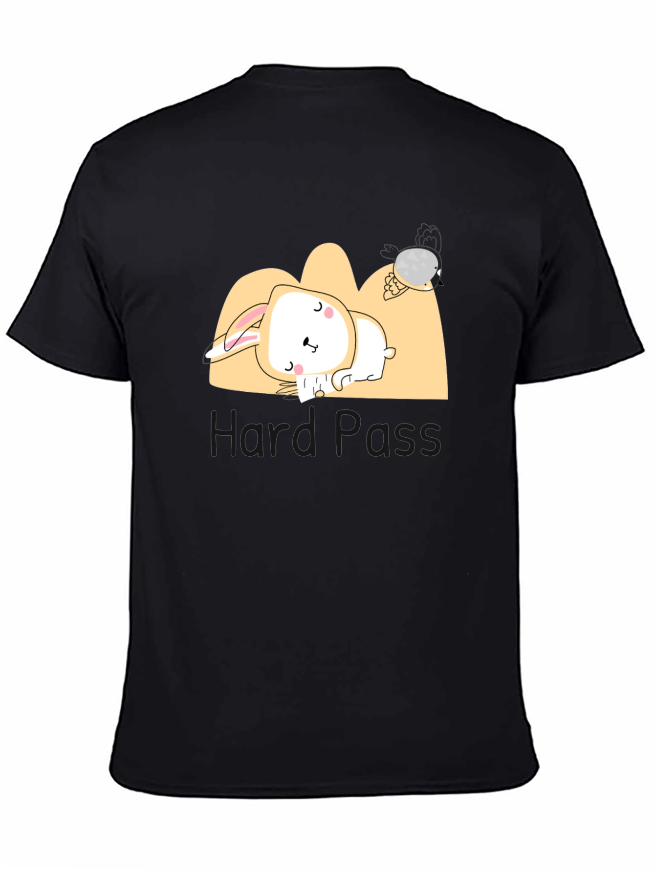 Black Lazy Bunny Graphic Tee - Comfy & Cute Unisex T-Shirt view 4