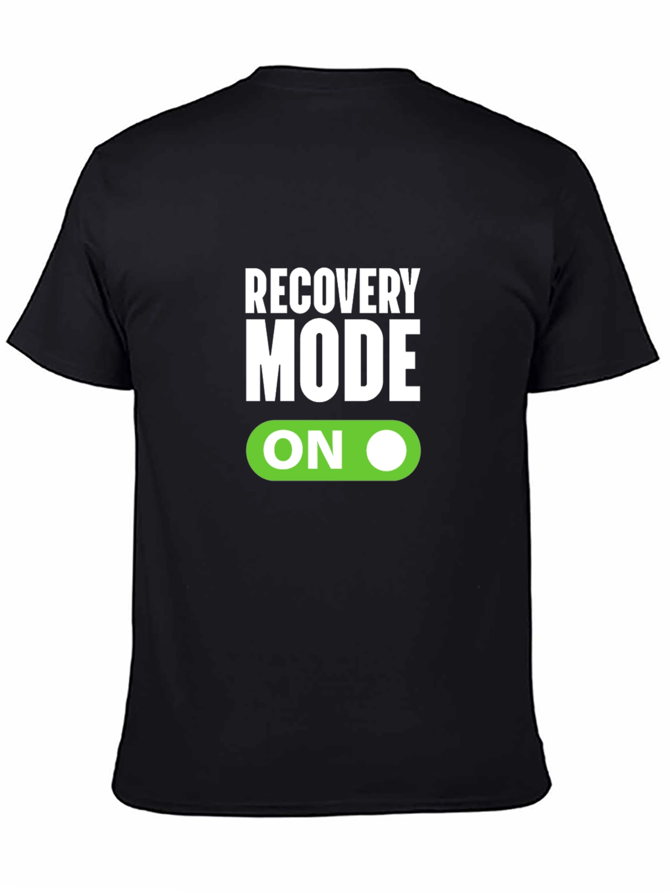 Black Recovery Mode On Black T-Shirt view 4