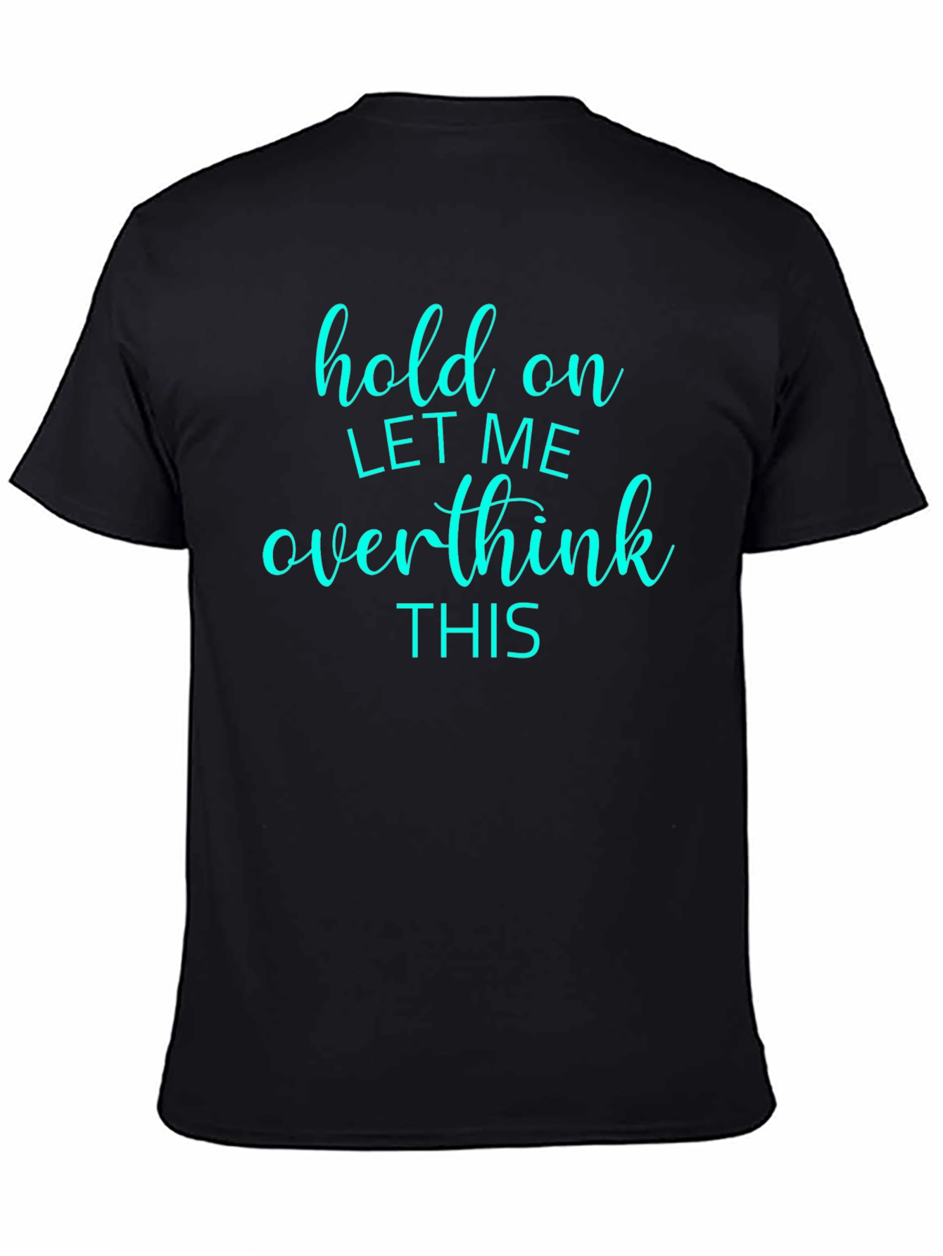 Black Overthink This Graphic Tee - Men's Black T-Shirt view 4