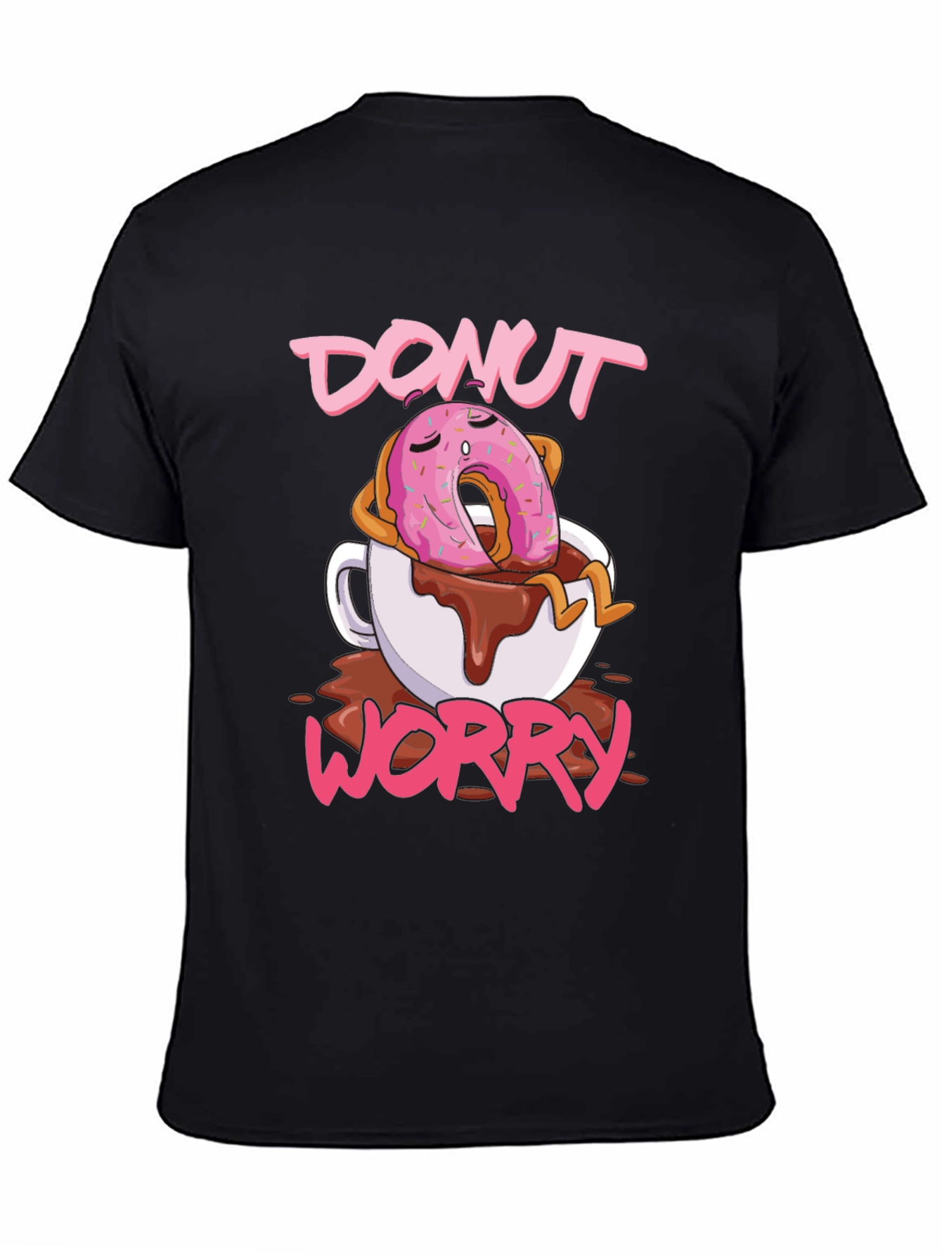 Black Donut Worry Graphic Tee - Relaxed Fit view 4