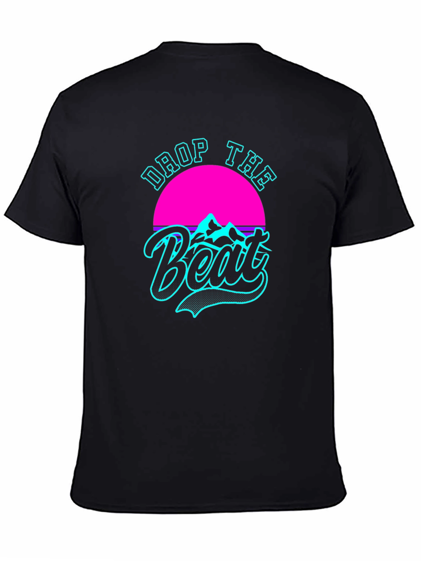 Black Retro Drop The Beat Black T-Shirt view 4