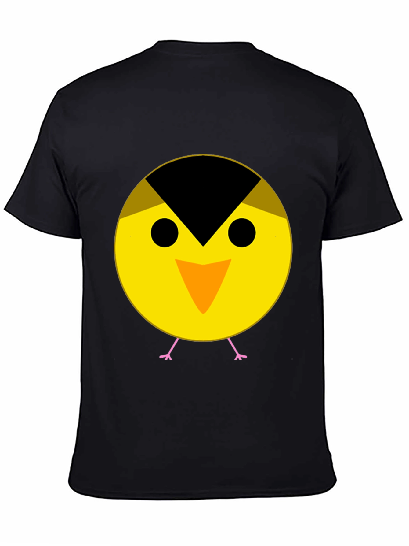 Black Cute Bird Graphic Tee - Black view 4