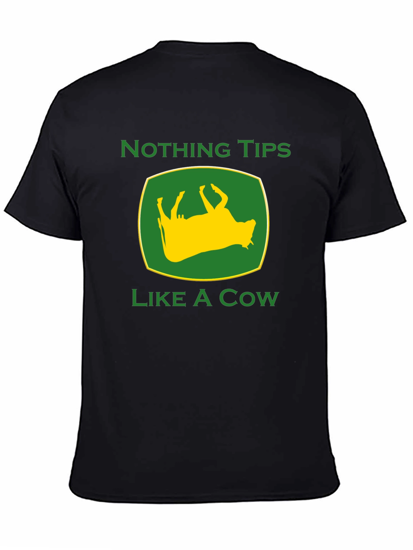Black Funny Nothing Tips Like A Cow Graphic Tee view 4