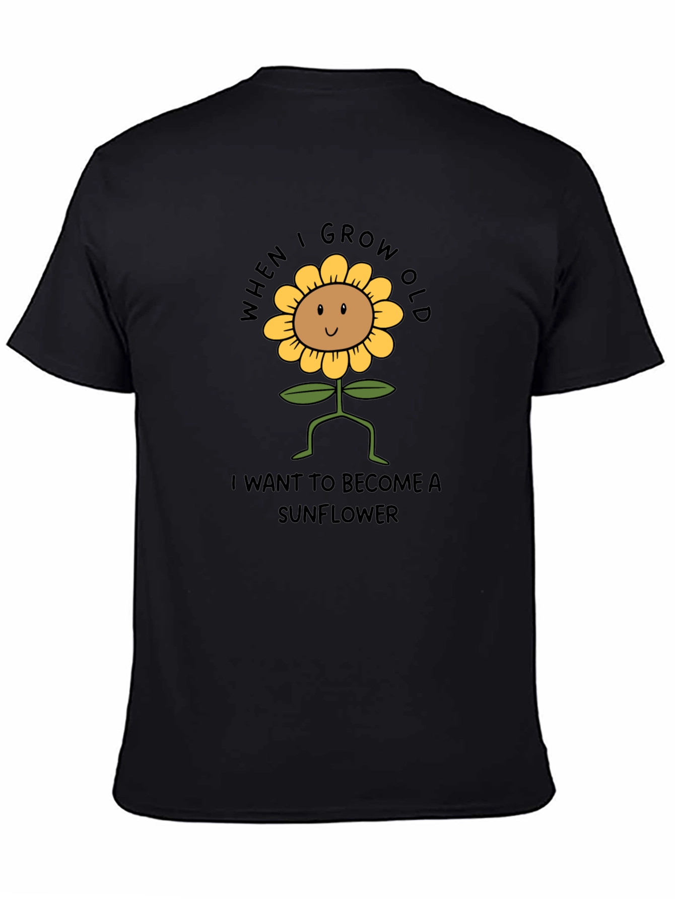 Black Sunflower Graphic Tee - When I Grow Old view 4
