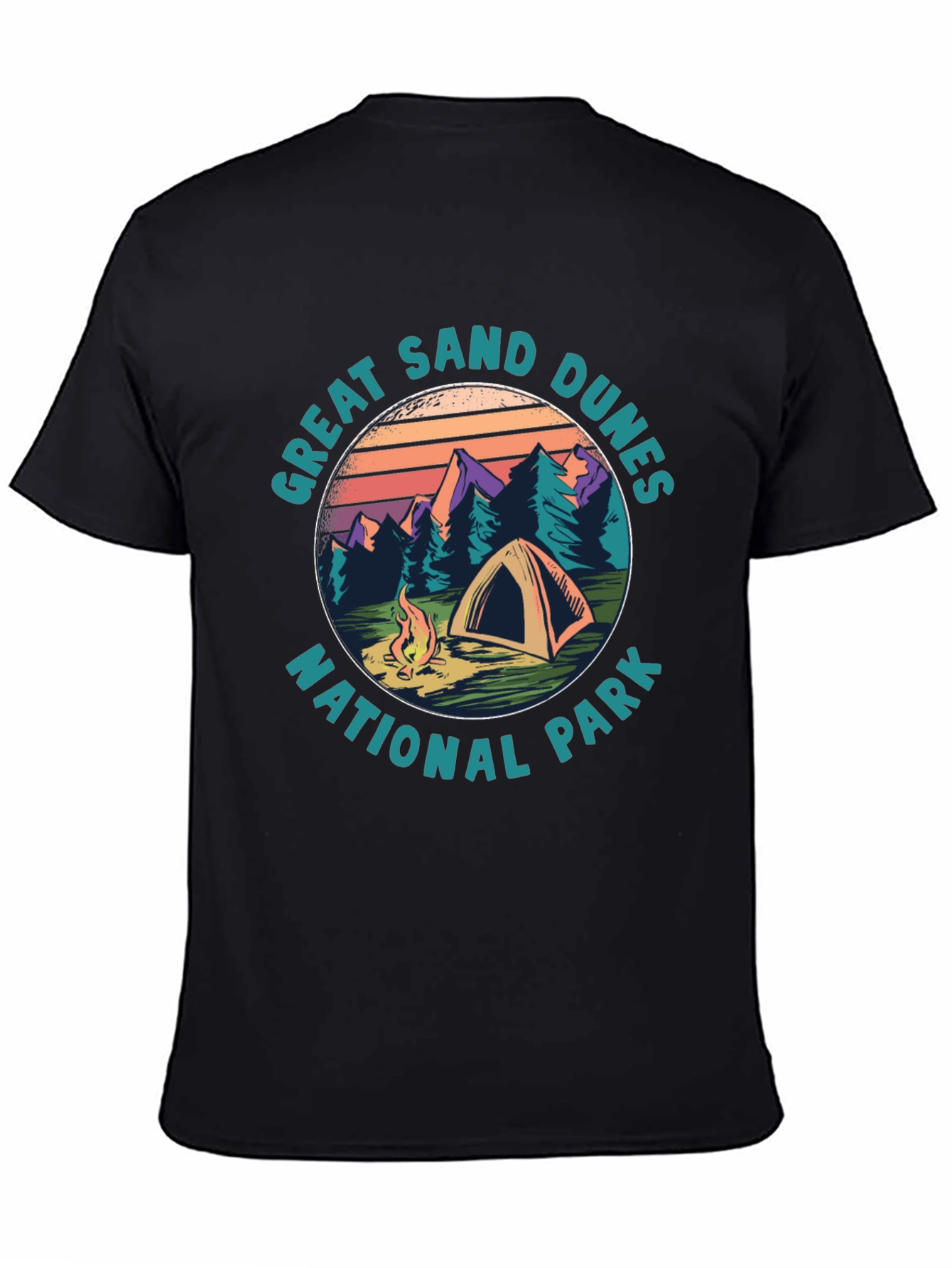 Black Great Sand Dunes National Park Tee view 4