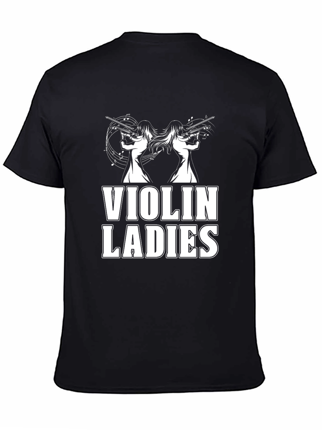 Black Violin Ladies Graphic Tee - Black Novelty T-Shirt view 4