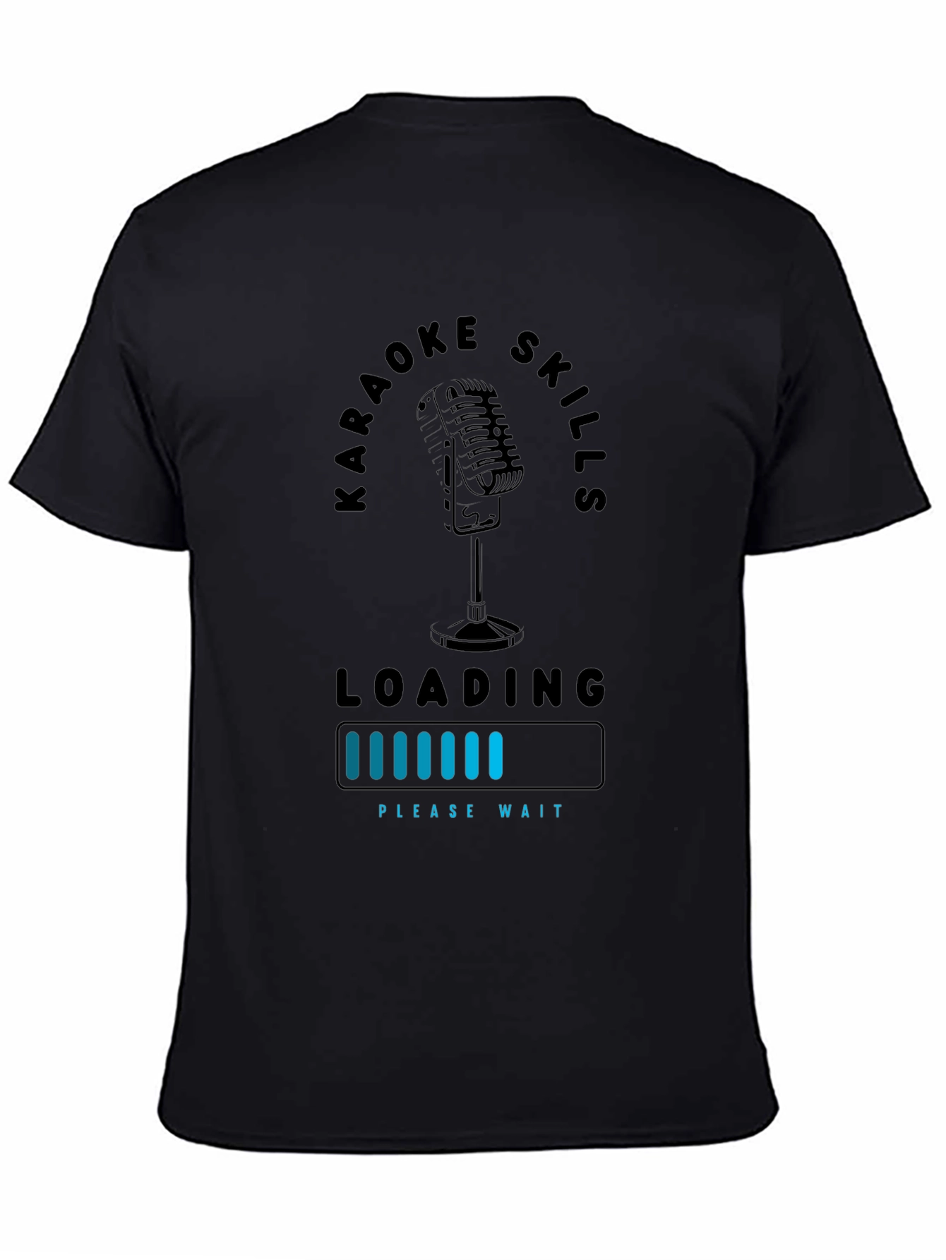 Black Karaoke Skills Loading Graphic T-Shirt view 4