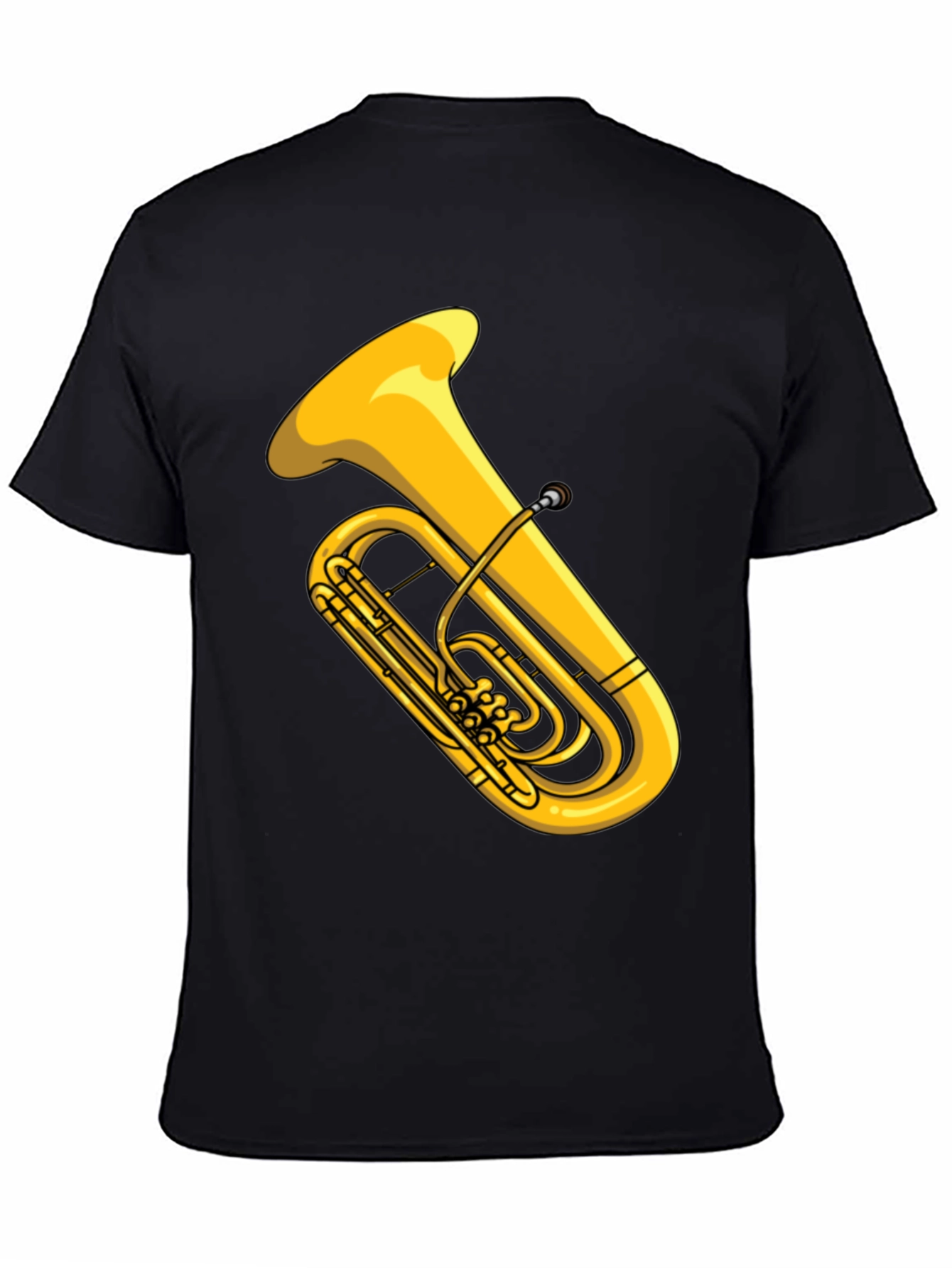 Black Tuba Graphic Tee - Musical Instrument Shirt view 4