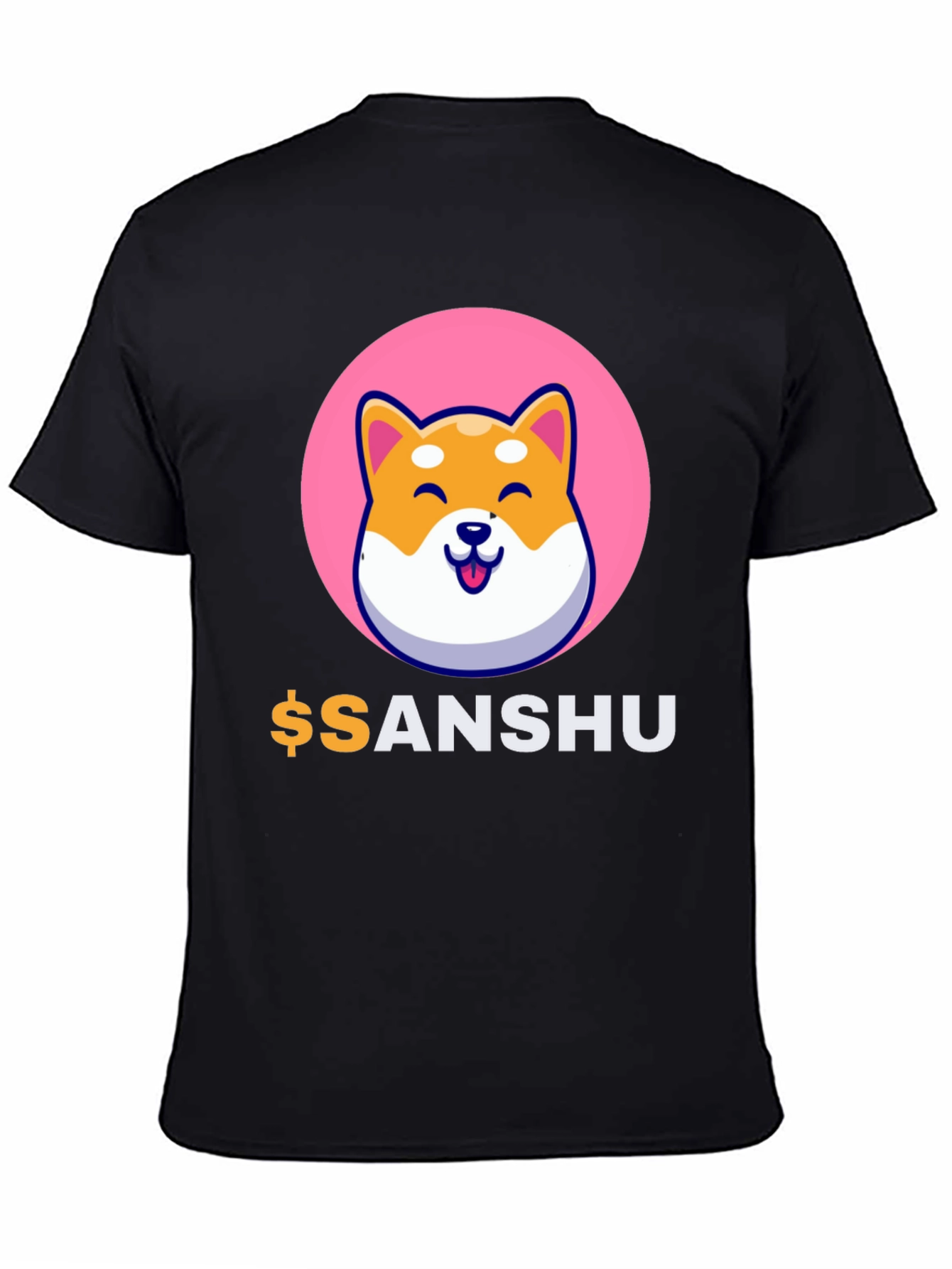 Black Sanshu Inu Crypto T-Shirt view 4