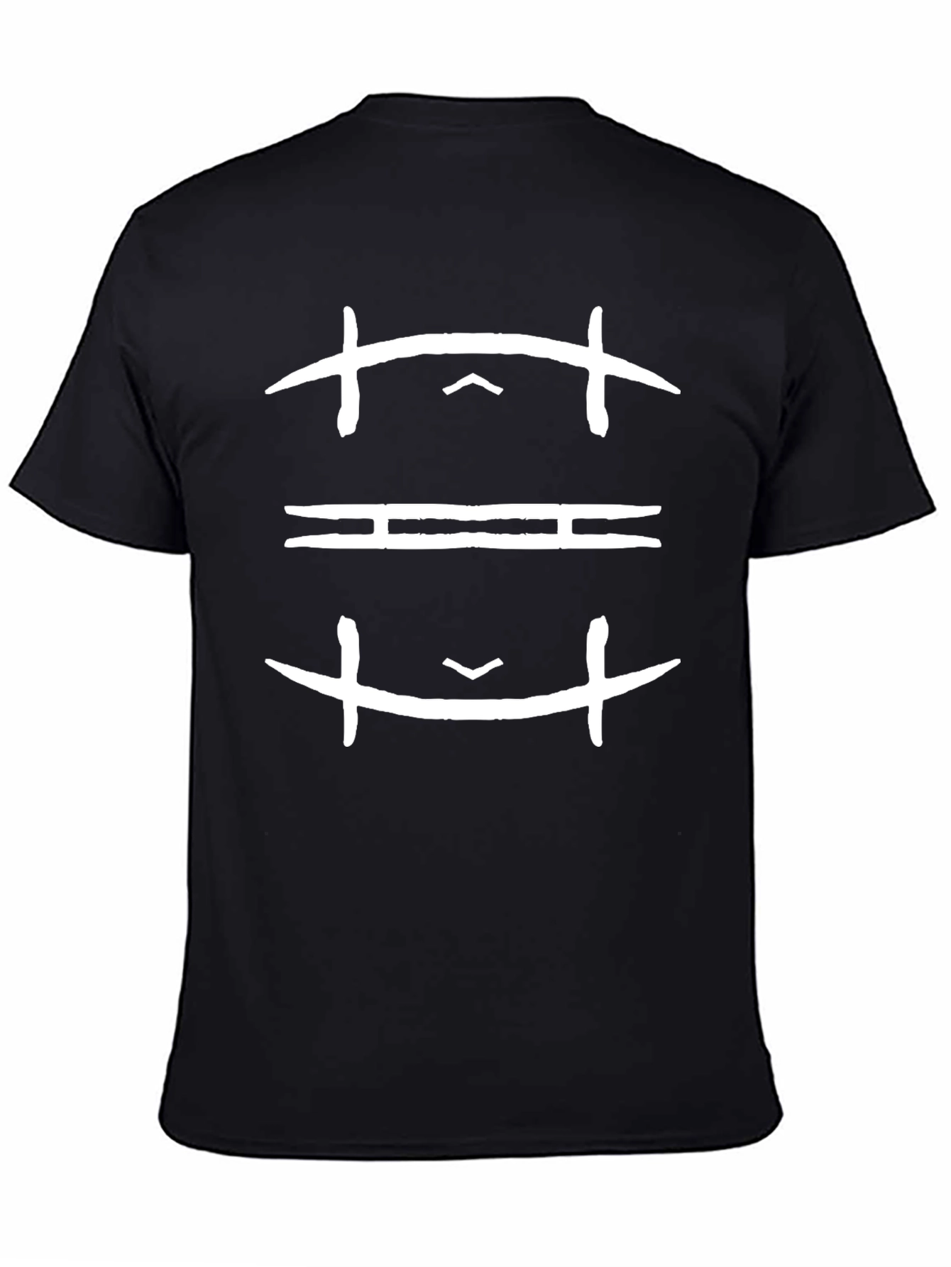 Black Abstract Graphic Print Black T-Shirt view 4