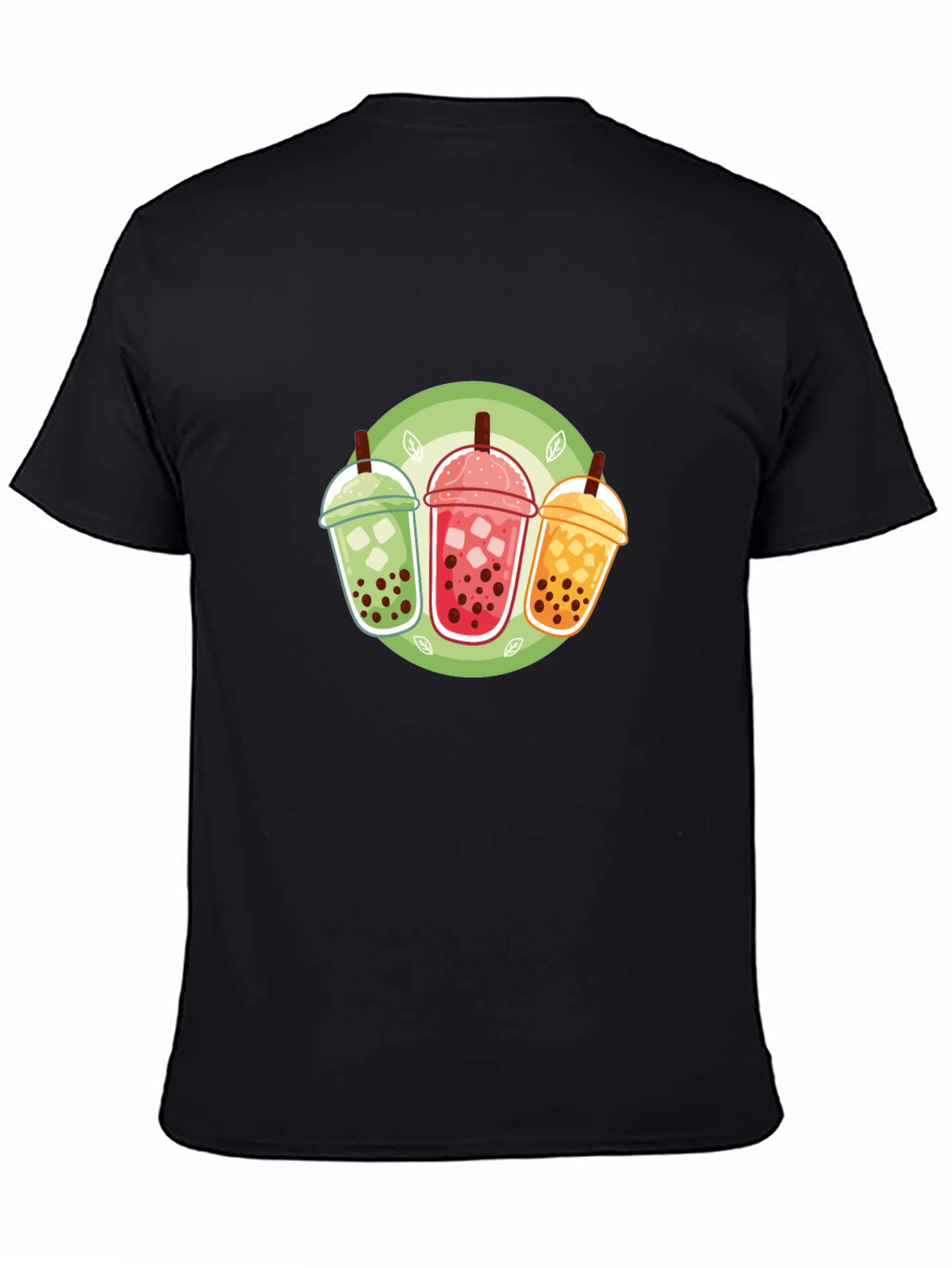Black Bubble Tea Graphic Tee - Trendy Boba Lover Shirt view 4