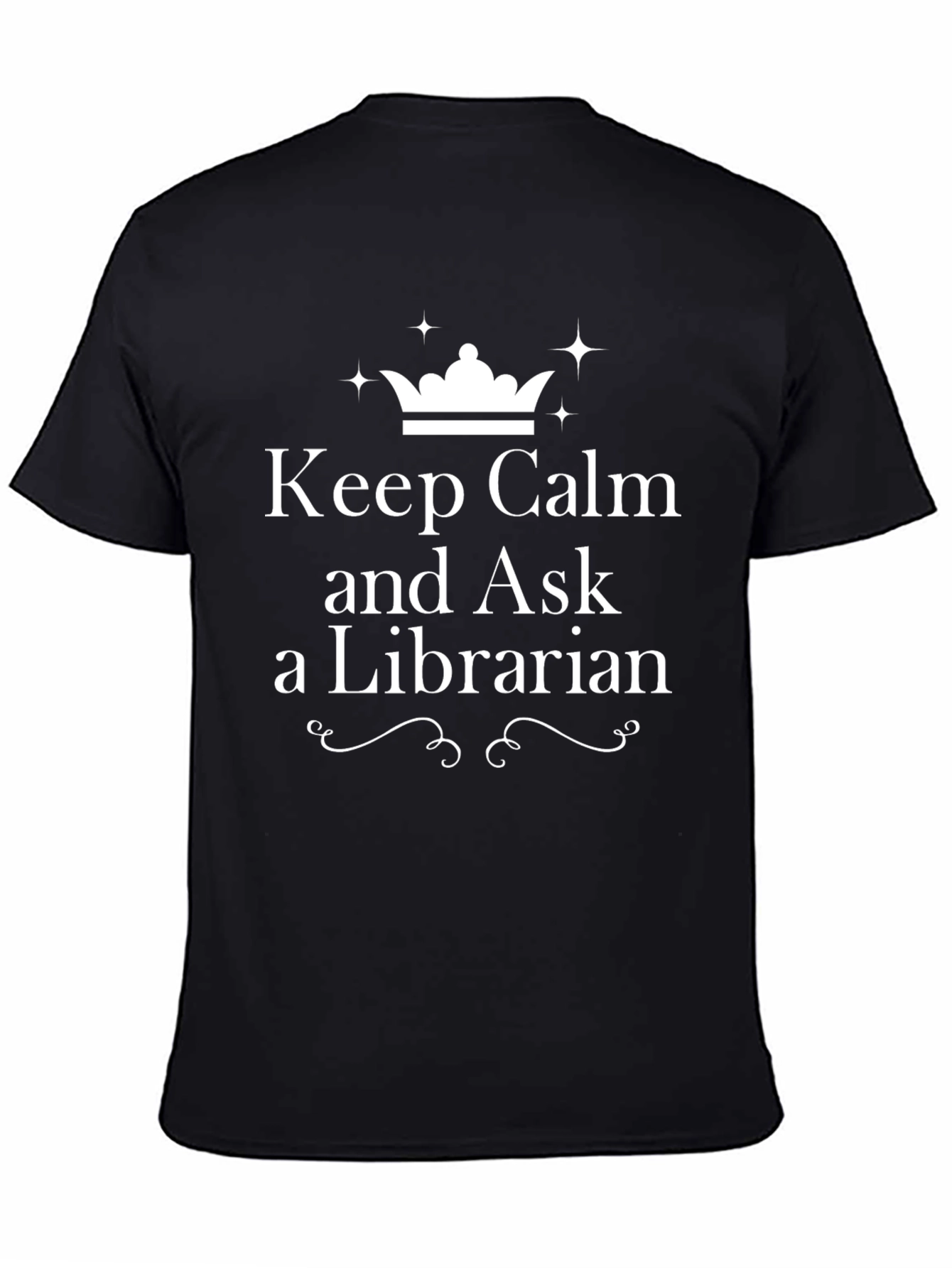 Black Keep Calm and Ask a Librarian T-Shirt view 4