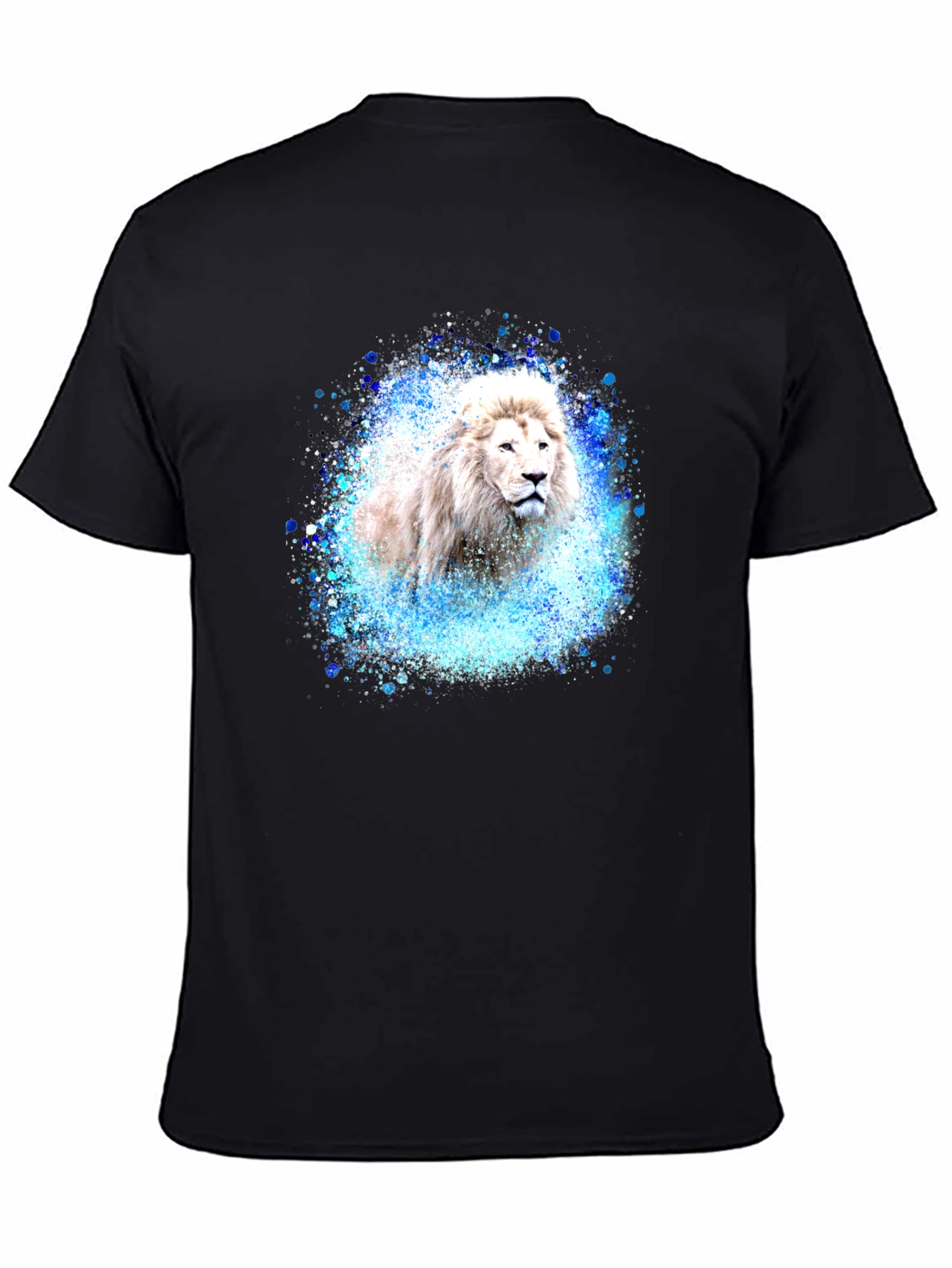 Black Lion Splash Graphic Tee - Black view 4