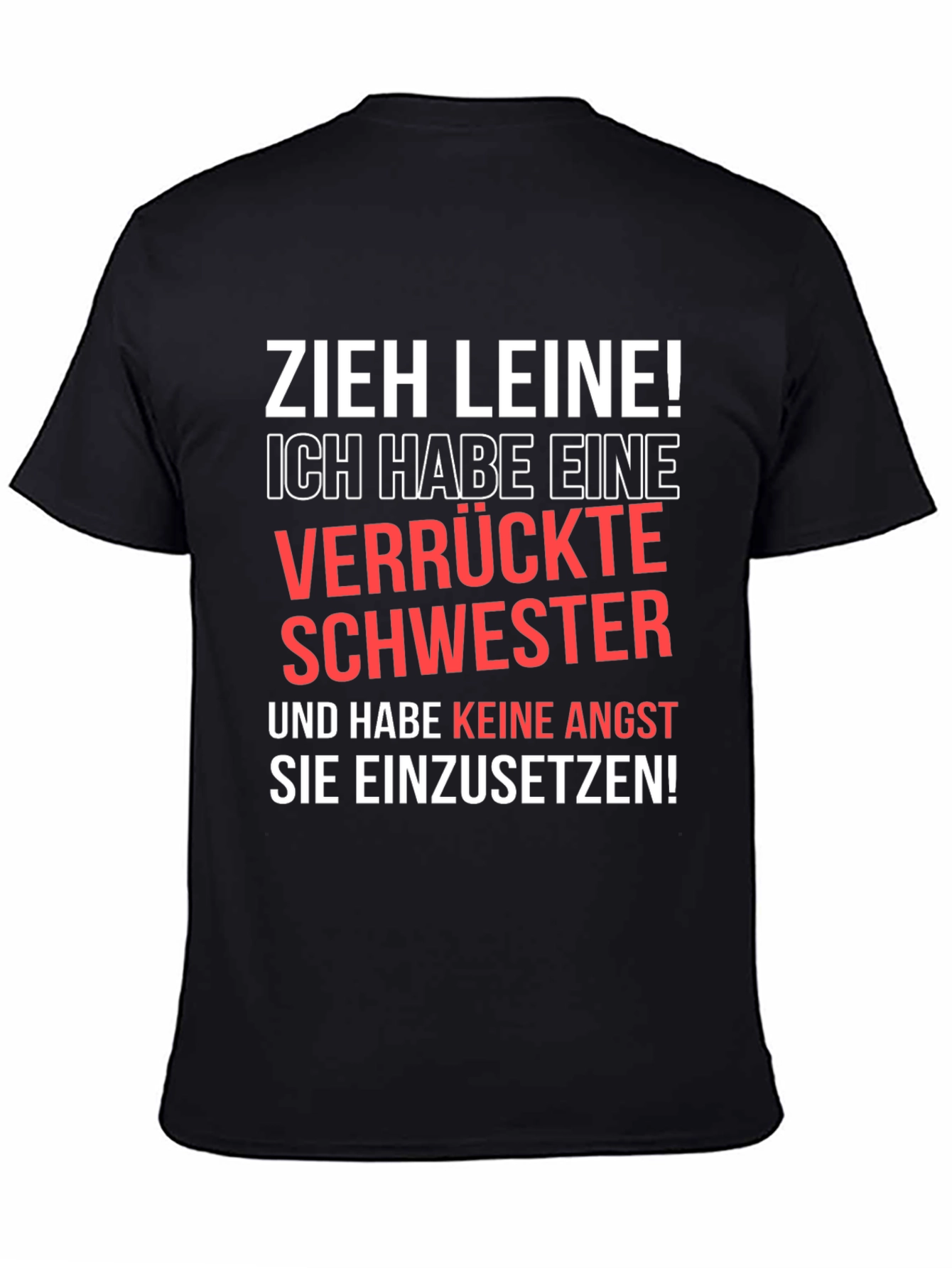 Black Zieh Leine! Crazy Sister Graphic Tee - Black view 4