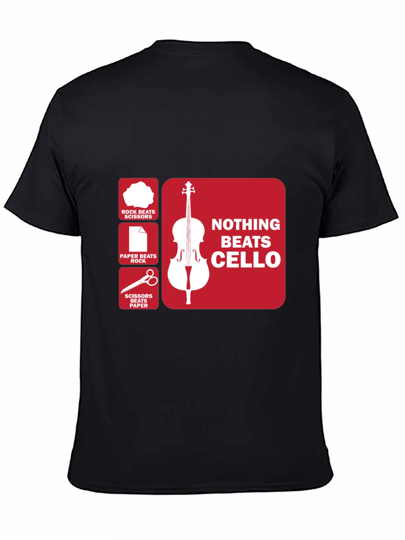 Black Nothing Beats Cello T-Shirt - Rock, Paper, Scissors  view 4
