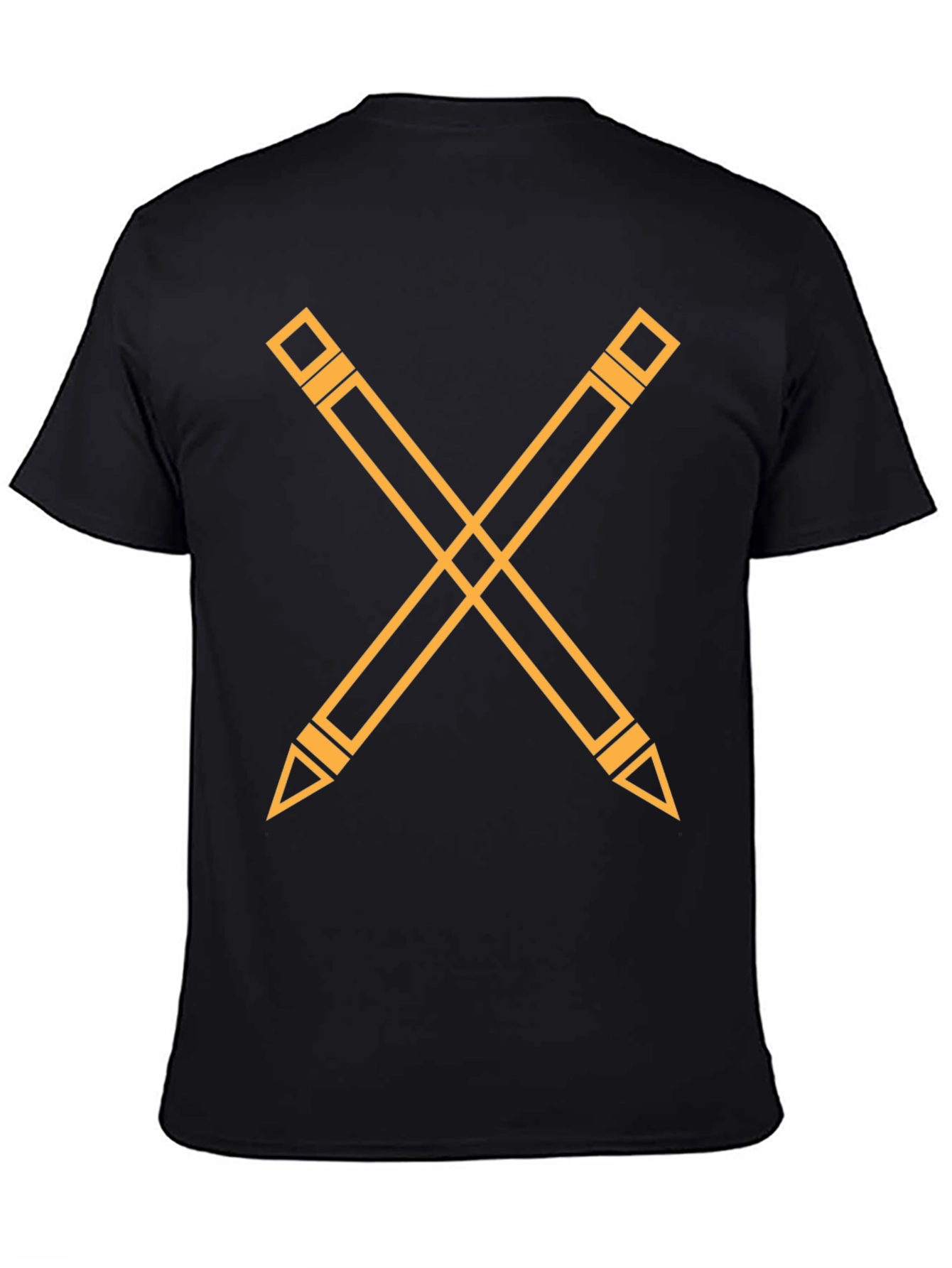 Black Pencil Cross Graphic Tee - Black view 4