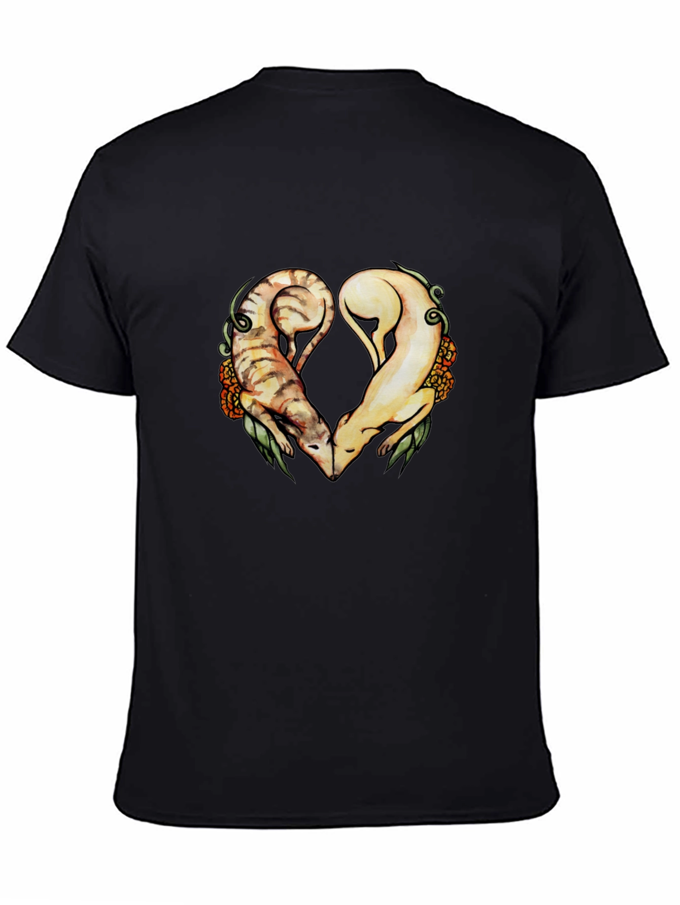 Black Heart Ferrets Black T-Shirt view 4