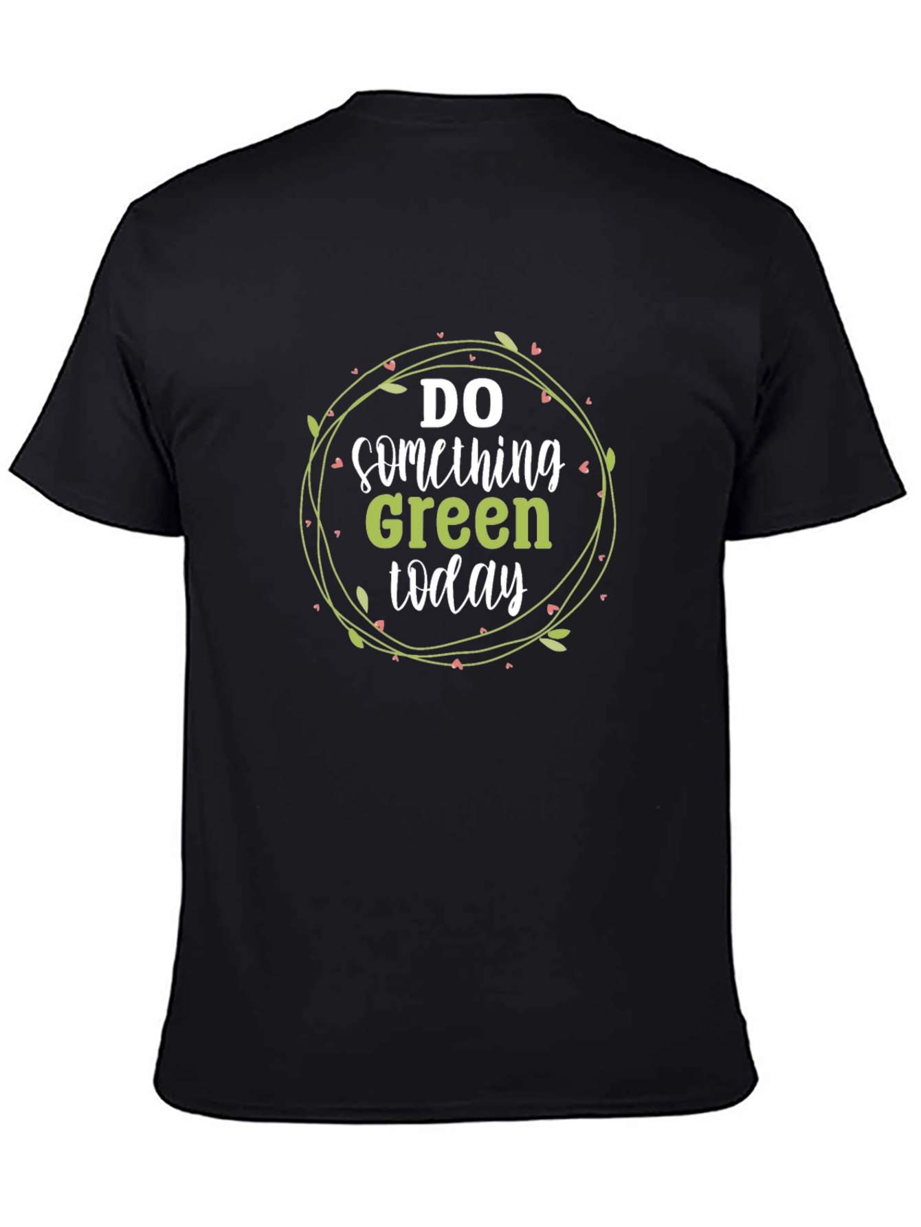 Black Go Green T-Shirt: Do Something Green Today view 4