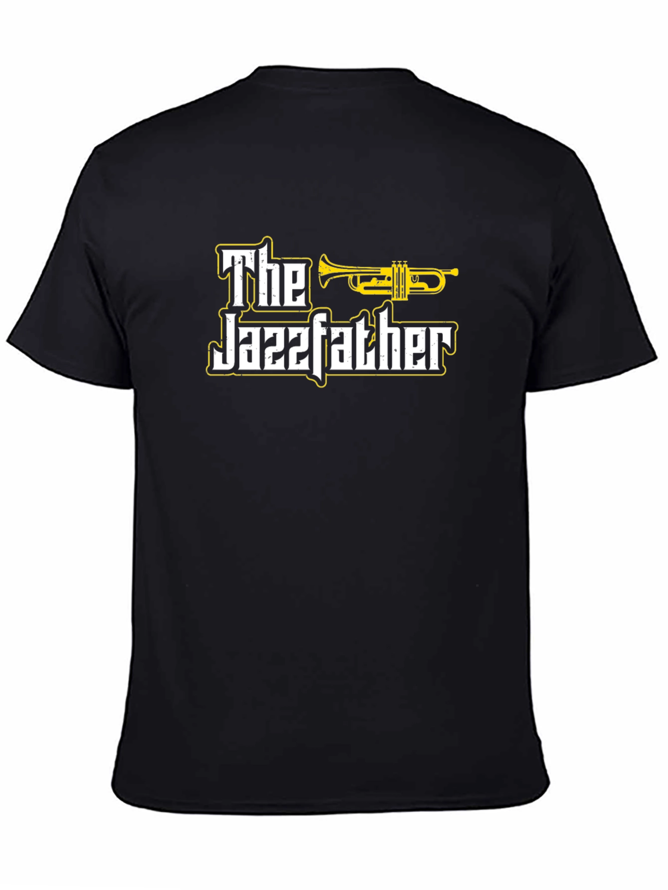 Black The Jazzfather Graphic T-Shirt - Black Cotton Tee view 4