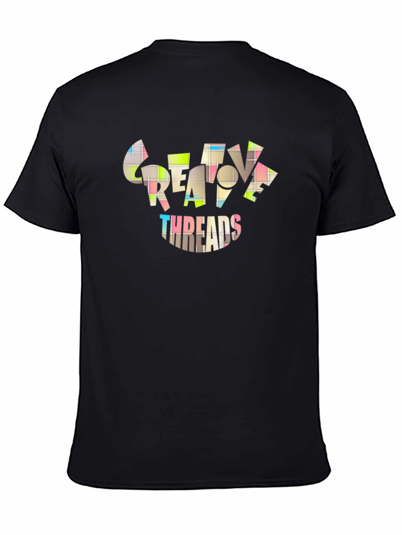Black Creative Threads Graphic T-Shirt view 4