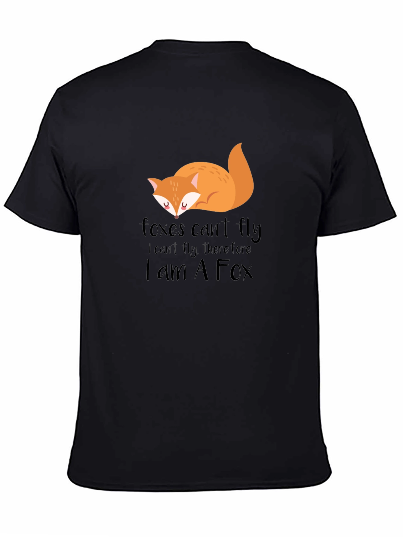 Black Foxes Can't Fly T-Shirt - Funny Animal Tee view 4