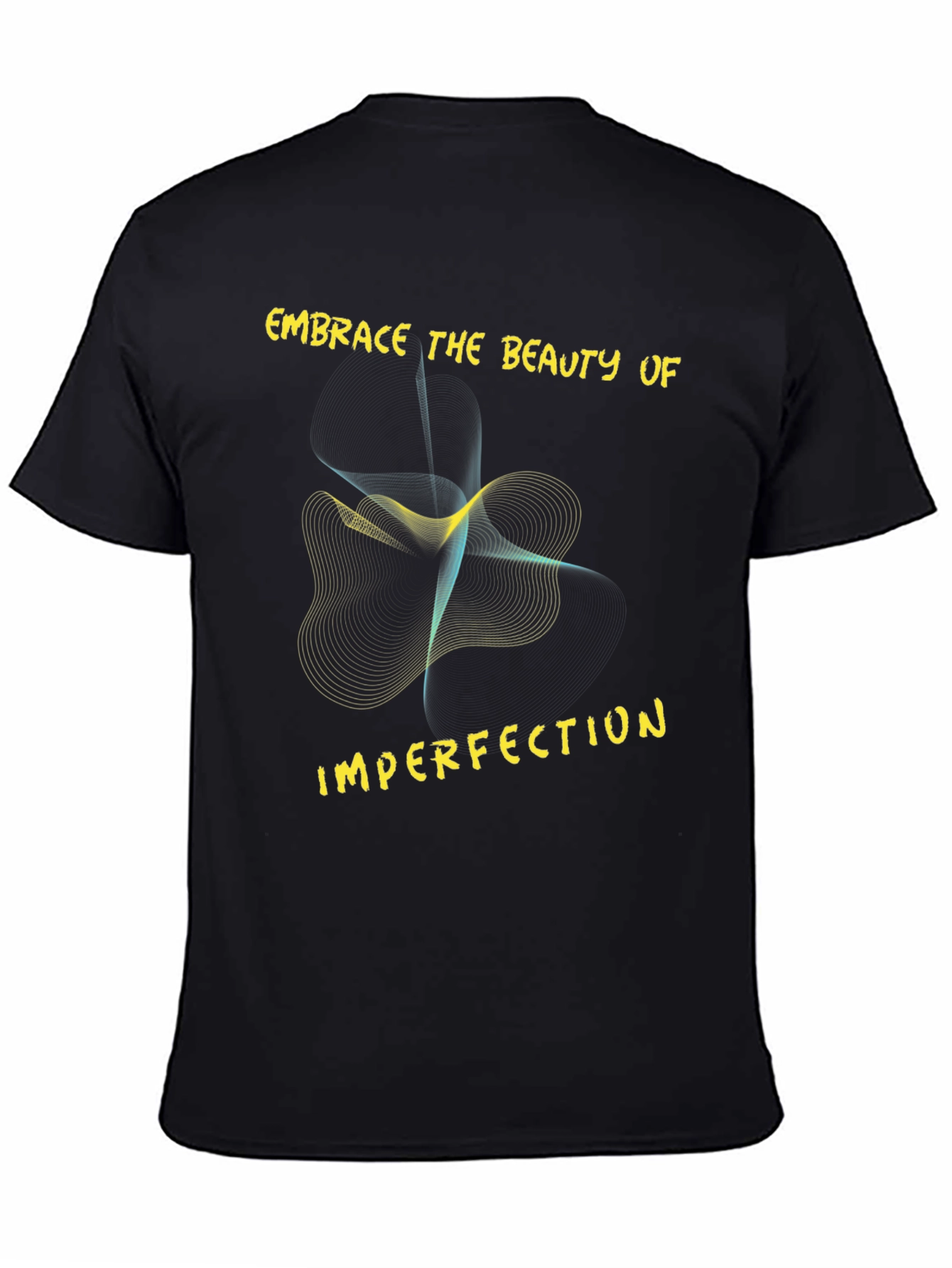 Black Embrace Imperfection Graphic Tee view 4