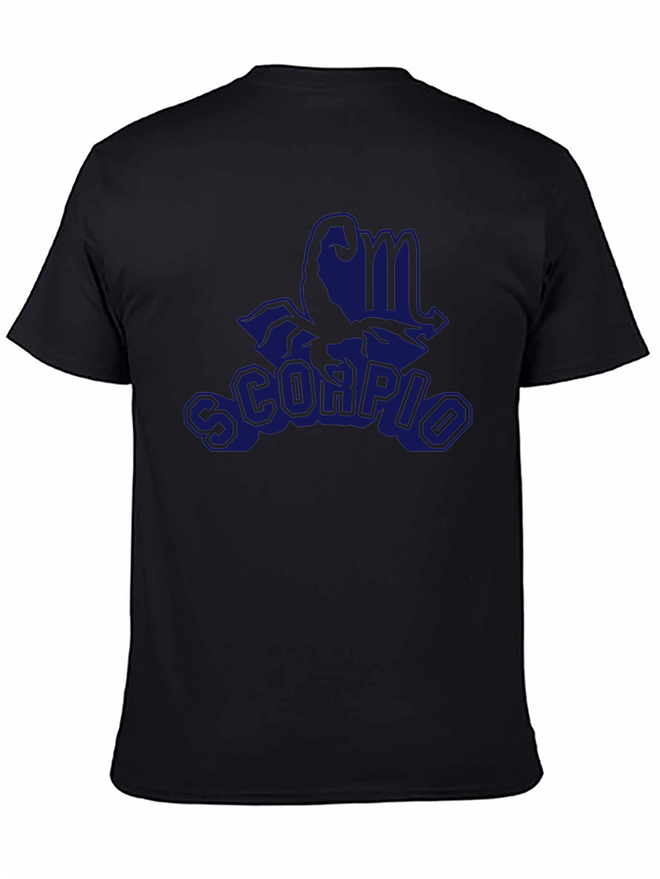 Black Scorpio Zodiac Graphic Tee - Black Cotton Comfort view 4