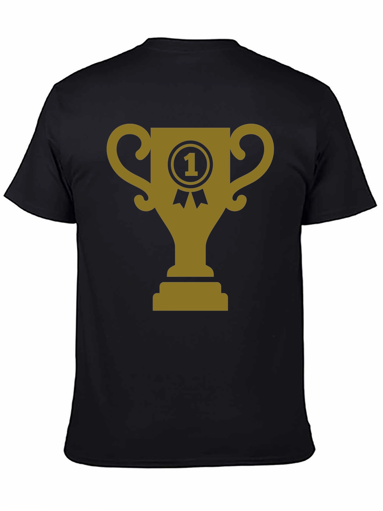 Winner's Trophy Graphic Tee - Black Cotton T-Shirt - 4