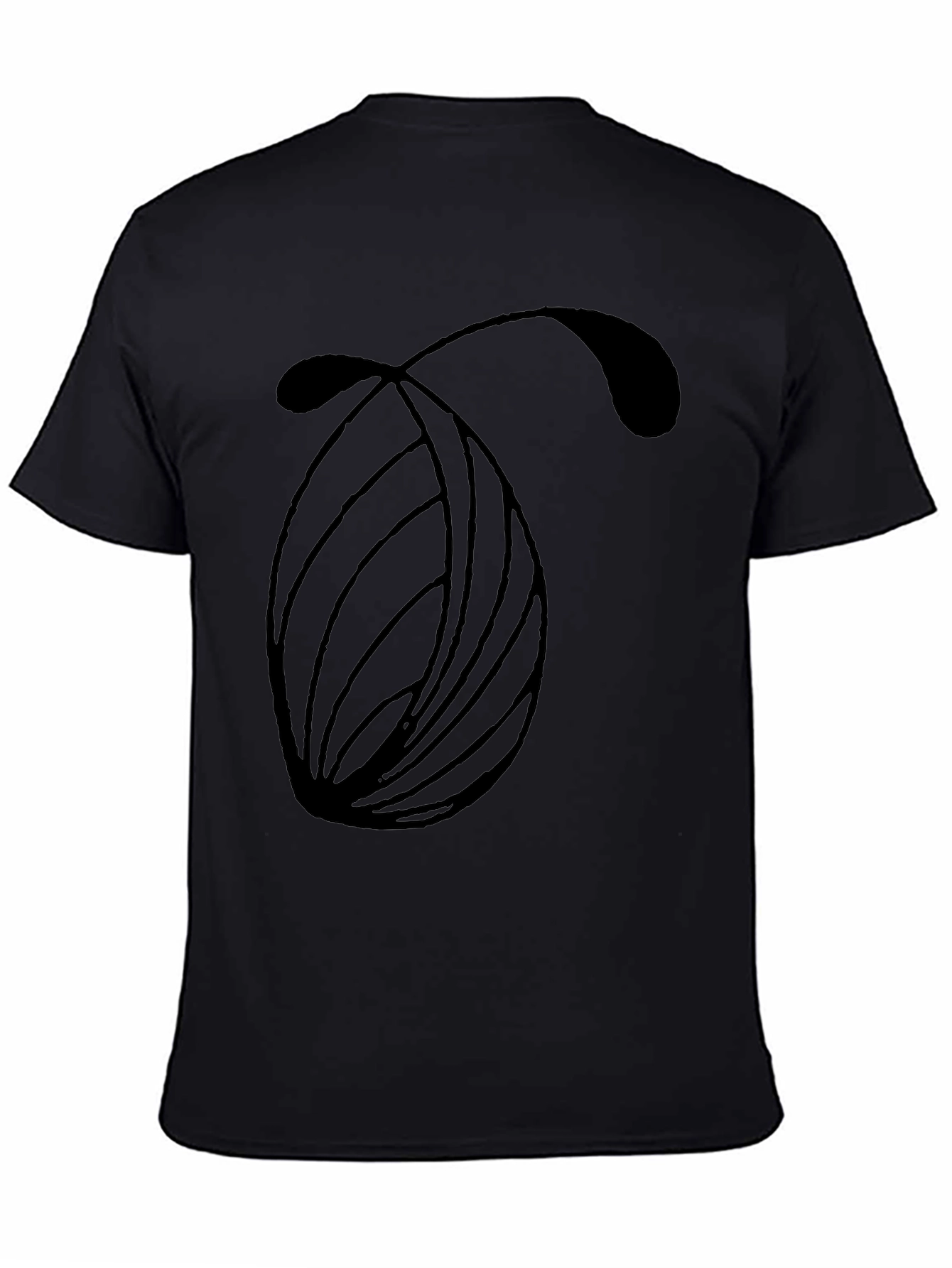 Modern Abstract Graphic Black T-Shirt - 4