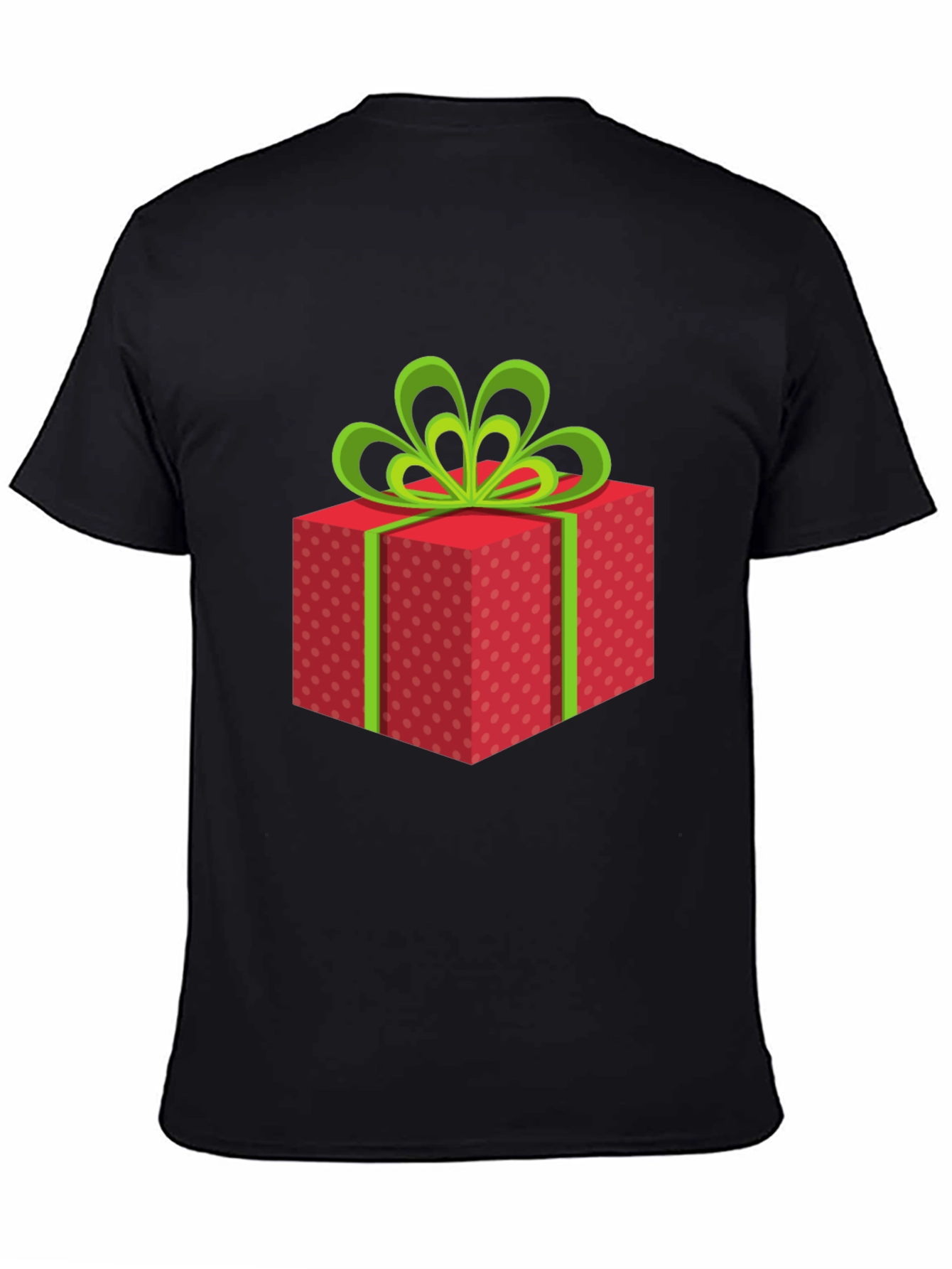 Black Festive Gift Box Graphic T-Shirt view 4