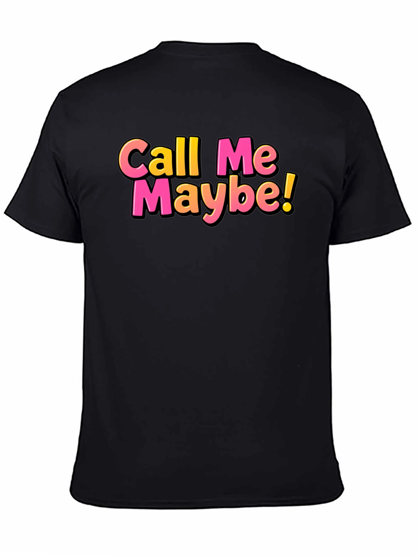 Black Call Me Maybe Black T-Shirt view 4