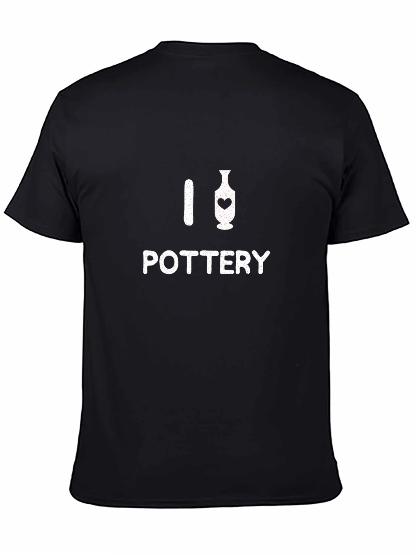 Black I Heart Pottery T-Shirt - Black view 4