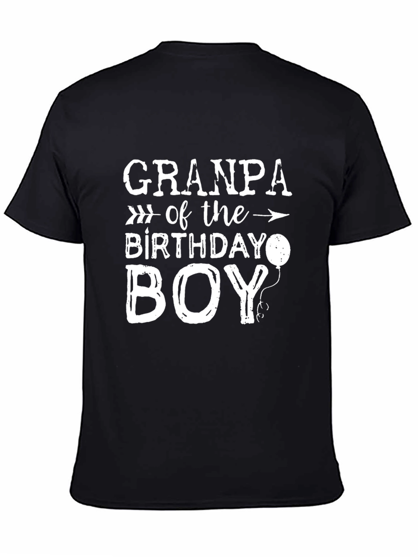 Black Grandpa Birthday Boy Black Graphic T-Shirt view 4