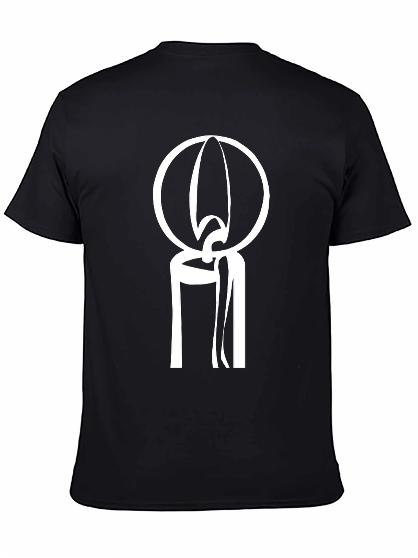 Black Candlelight Graphic Tee - Soft Cotton Blend view 4