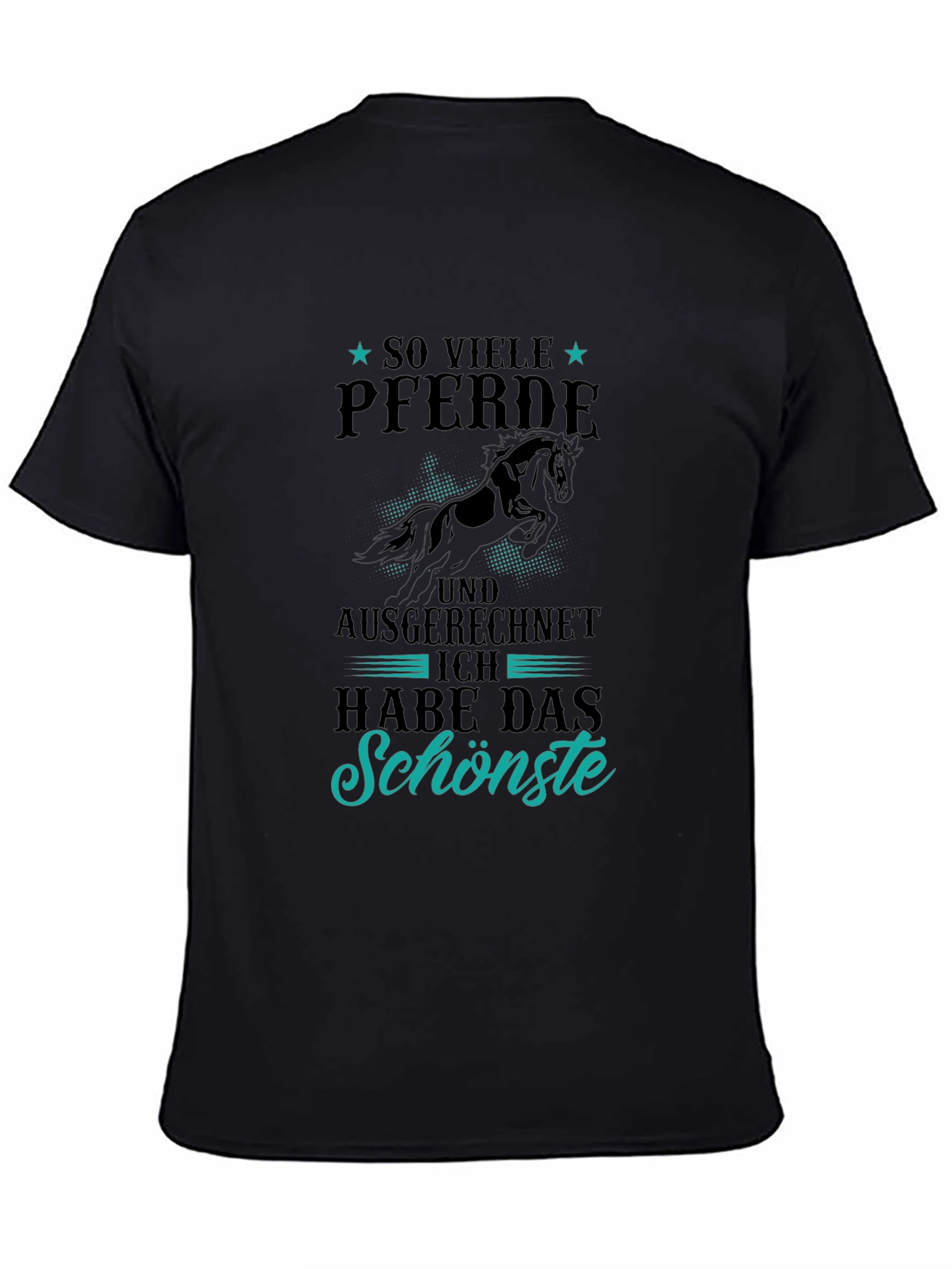 Black Horse Lover T-Shirt: So Viele Pferde, Schönste view 4