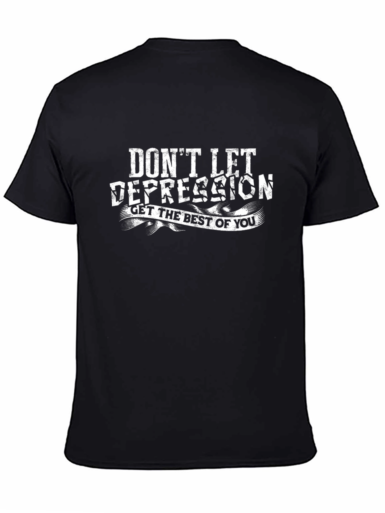 Black Don't Let Depression Get the Best of You Black T-Shirt view 4