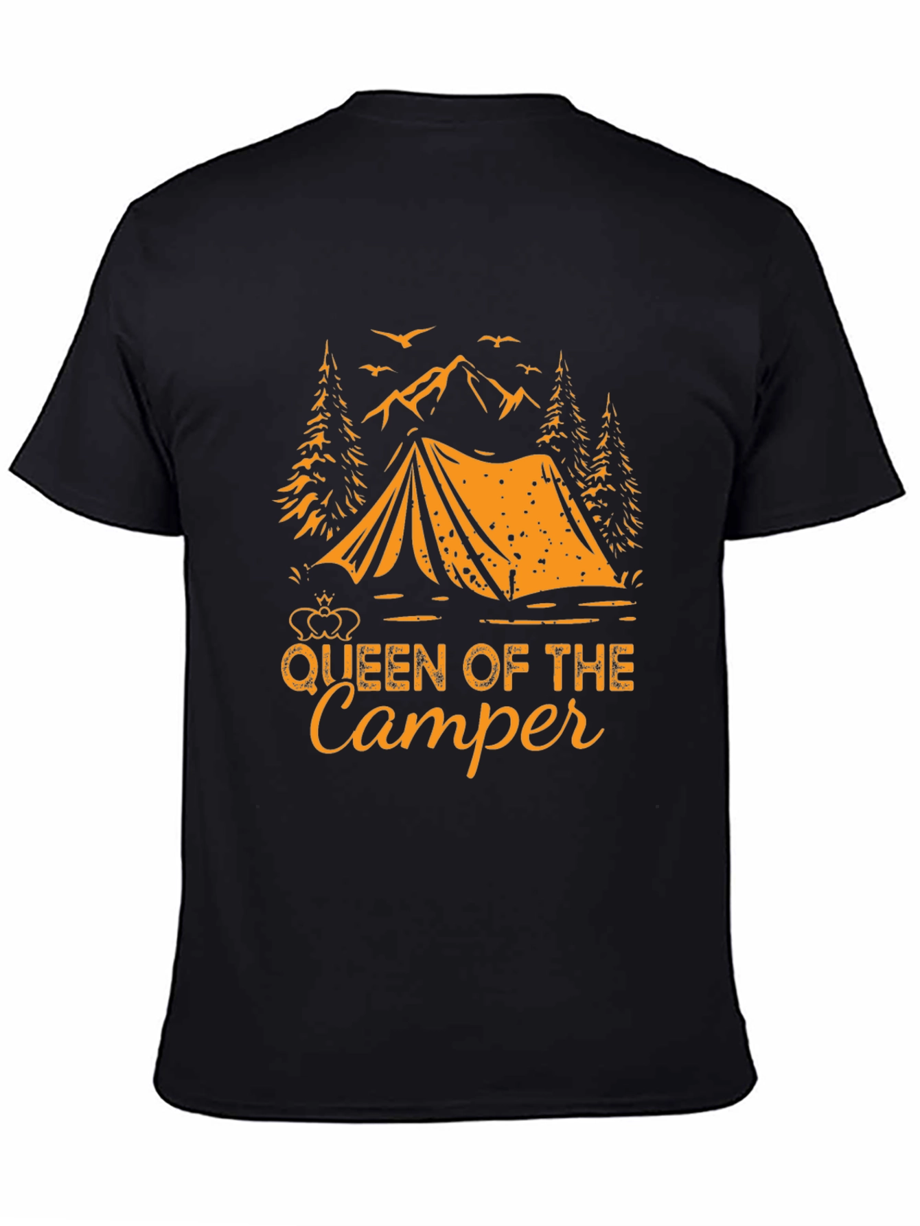 Black Queen of the Camper Graphic T-Shirt view 4