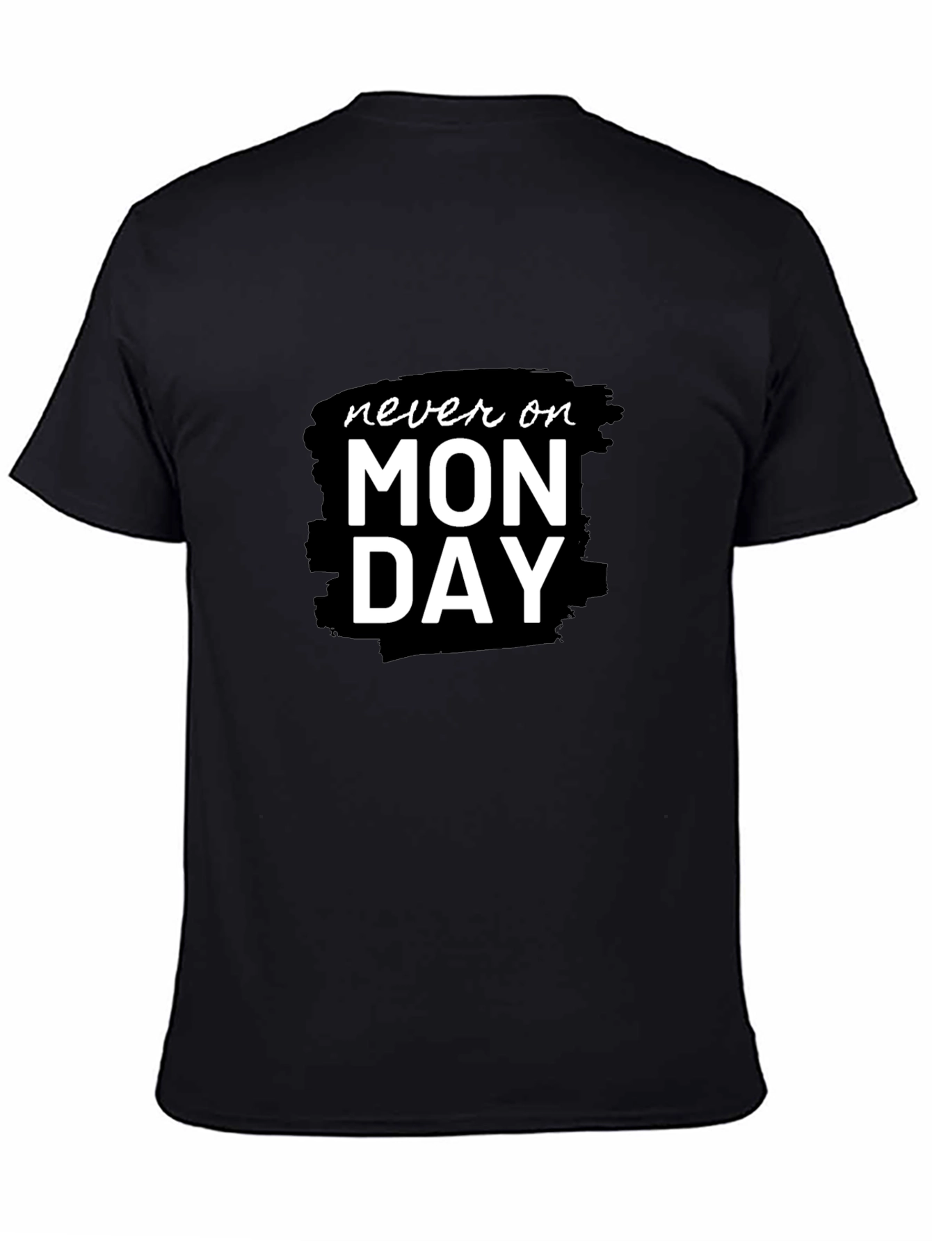 Black Never On Monday Black Graphic Tee view 4