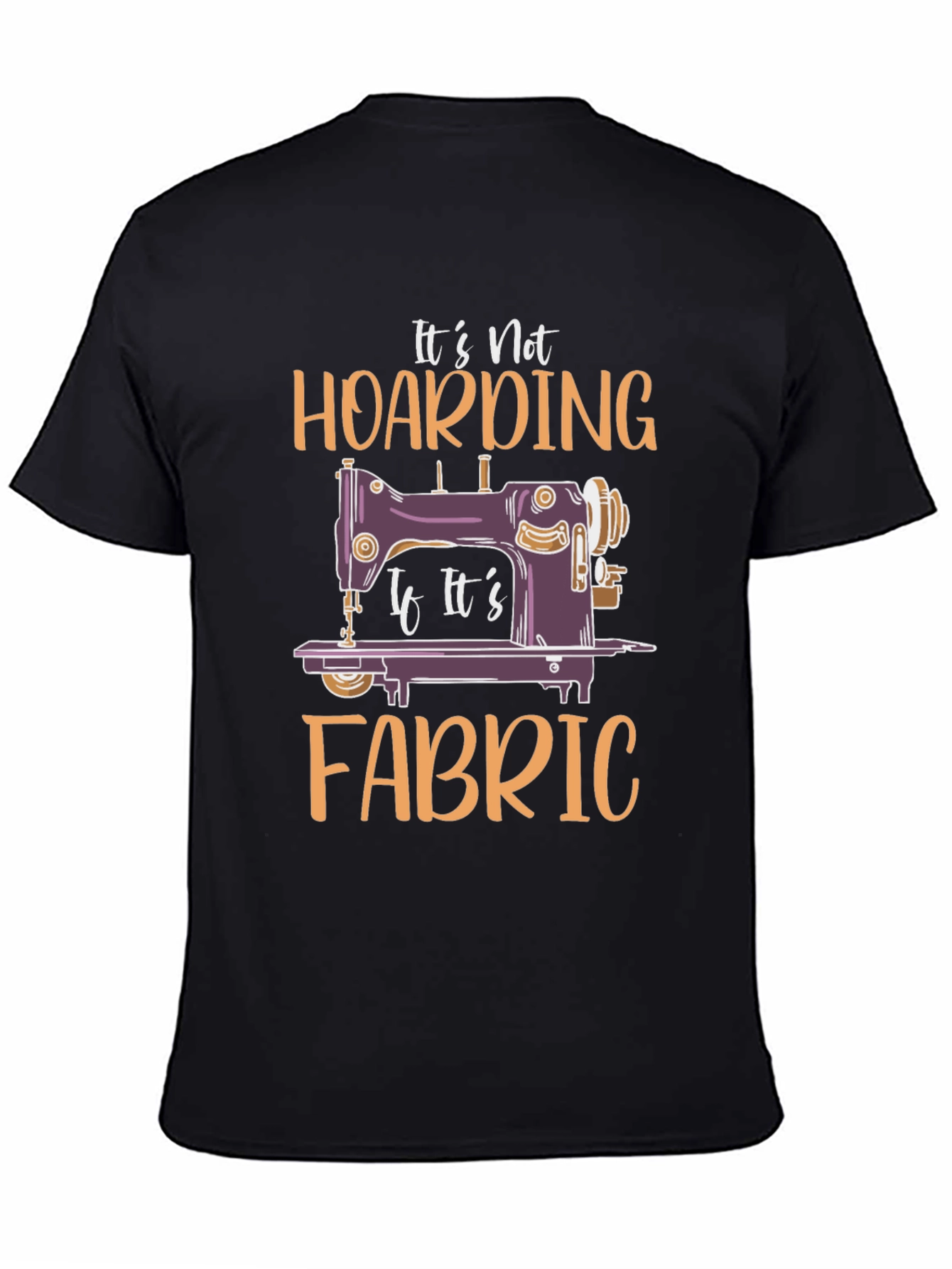 Black It's Not Hoarding Fabric T-Shirt view 4