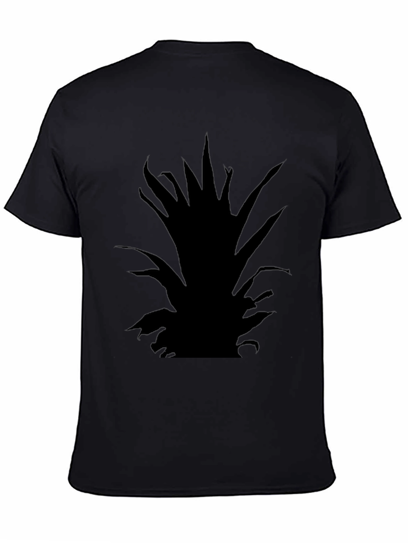 Black Abstract Graphic Black T-Shirt view 4