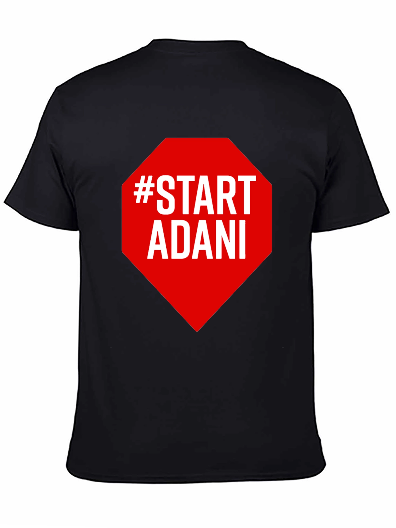 Black Start Adani Black Graphic Tee - Trendy Slogan T-Shirt view 4