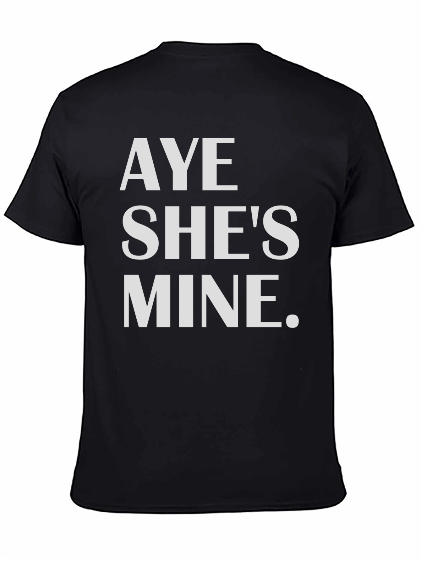 Black Aye She's Mine Black Graphic Tee view 4