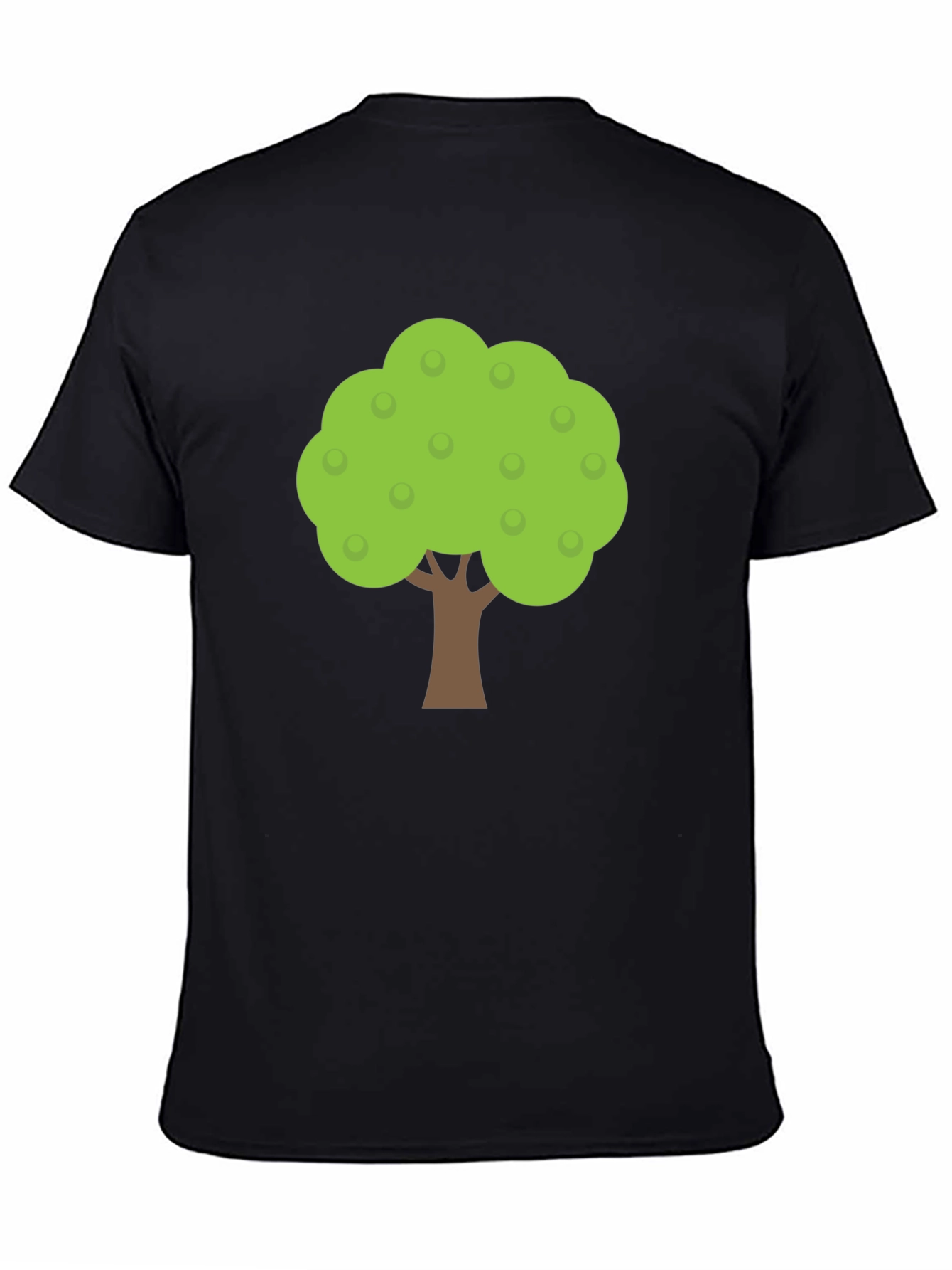 Black Cartoon Tree Graphic Black T-Shirt view 4