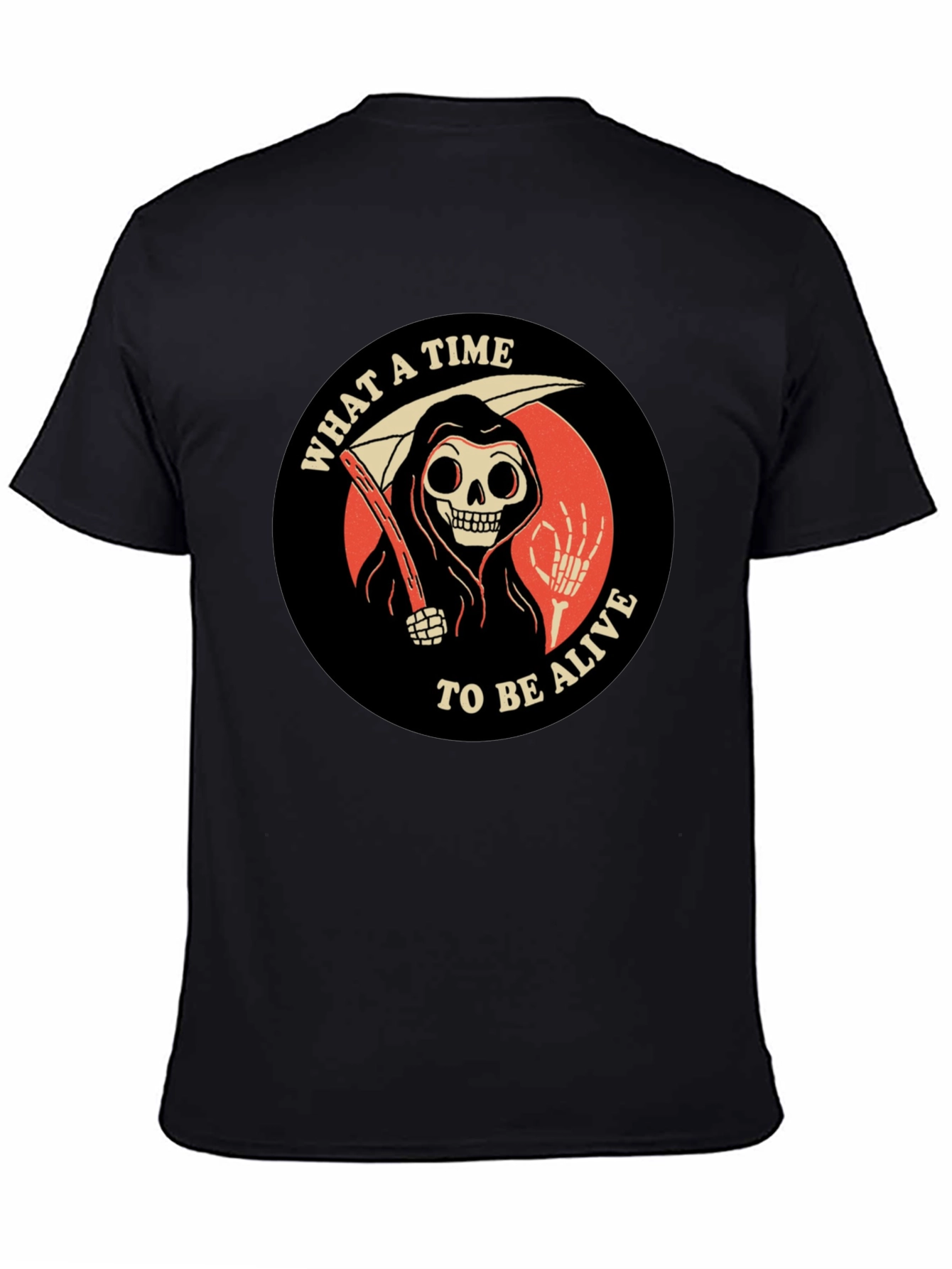 Black Grim Reaper Graphic Tee - What a Time to Be Alive view 4