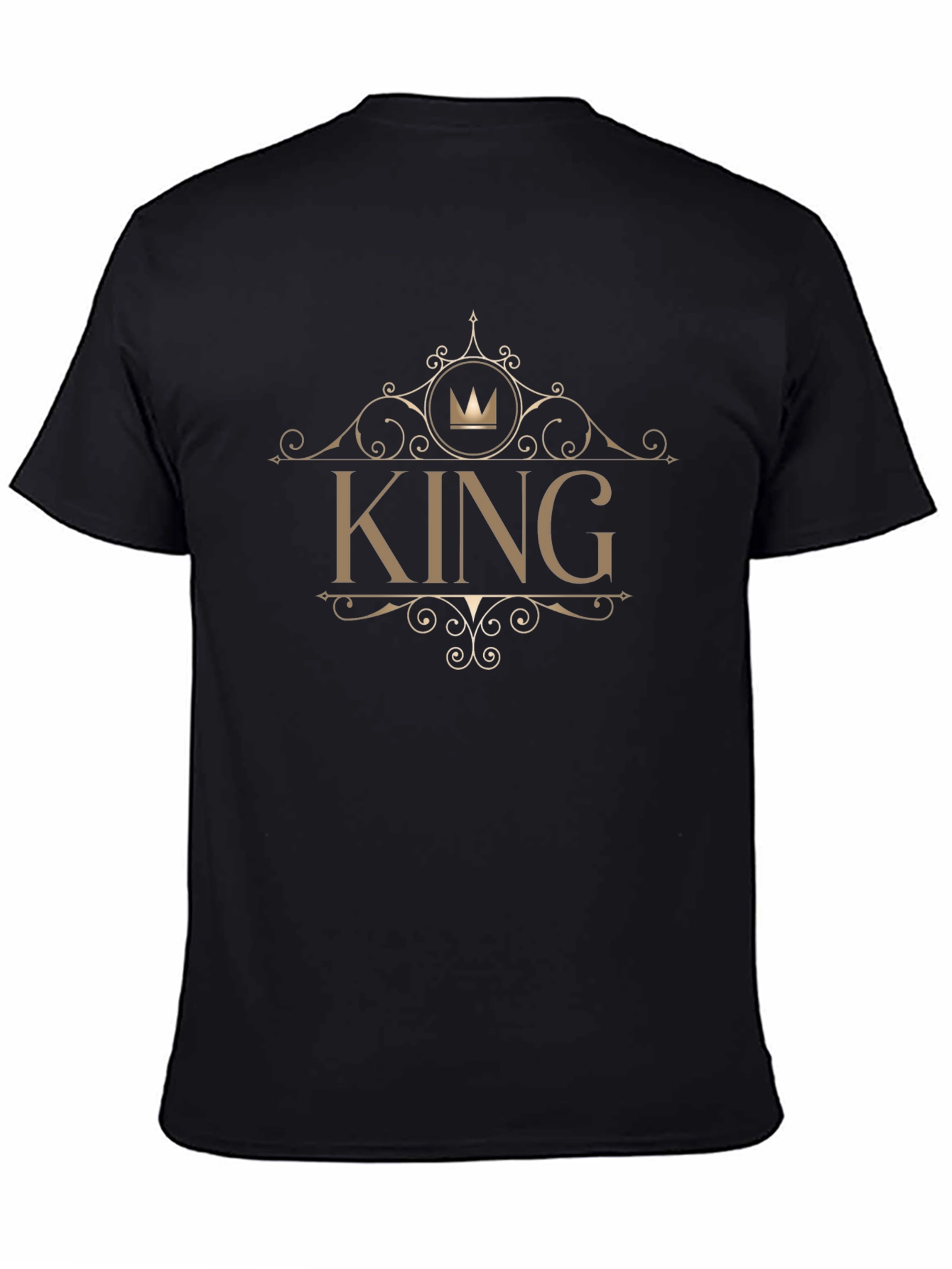 Black King Graphic Print Men's T-Shirt view 4