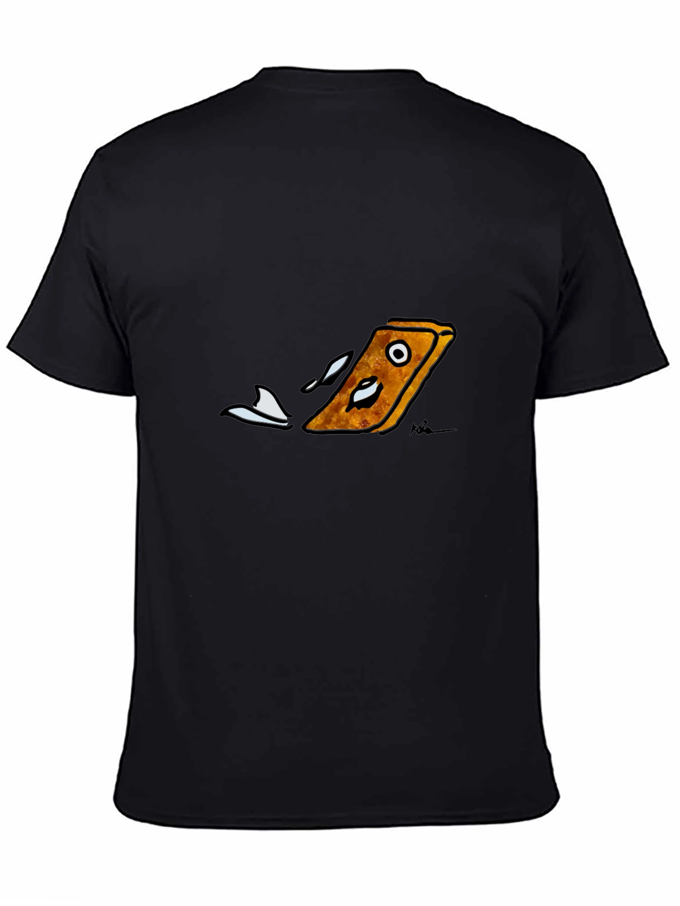 Black Funny Toast Breaking Free Black Tee view 4